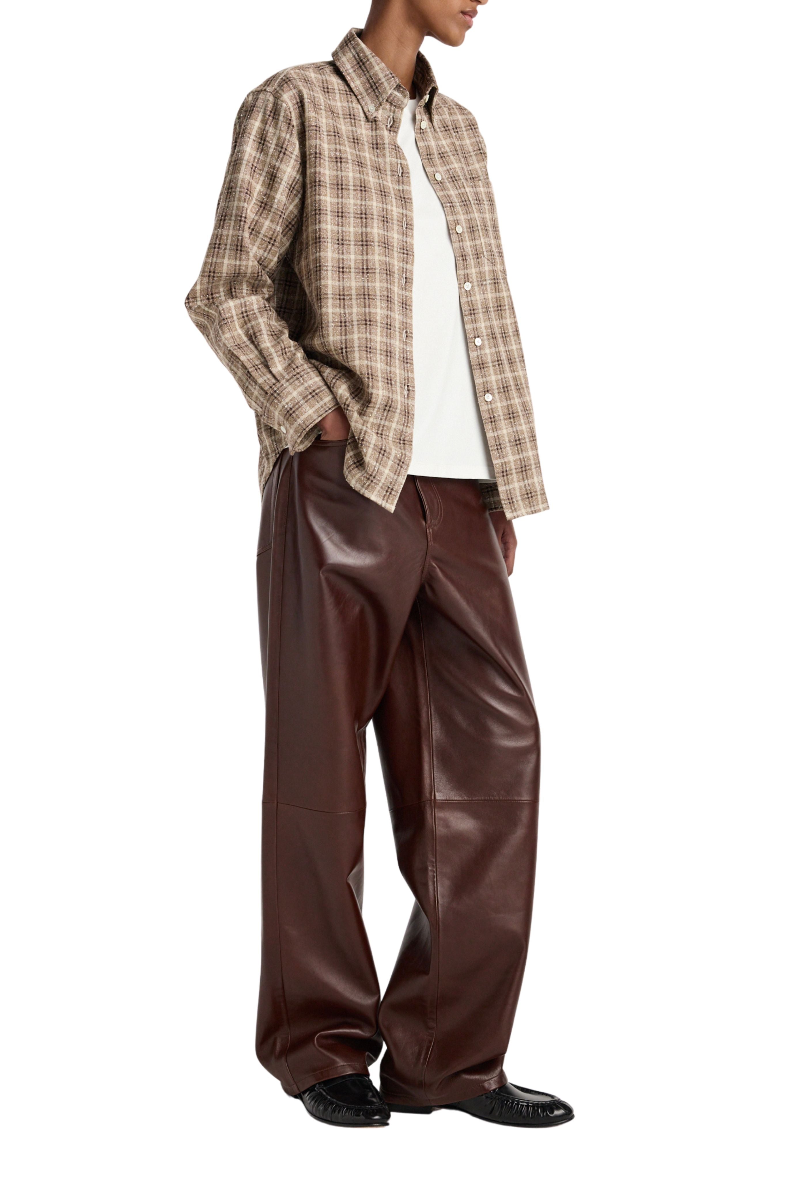 Bruun - Signature baggy leather trousers