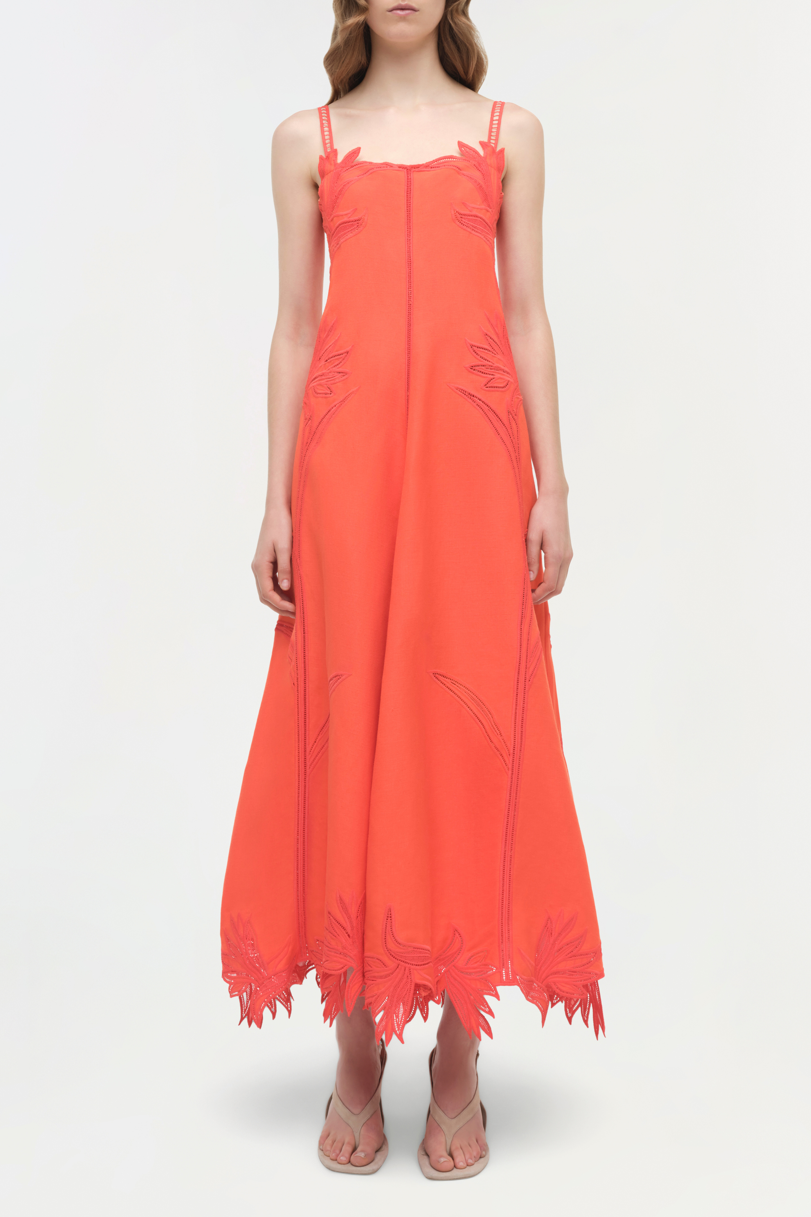 Ellery Embroidered Bustier Midi Dress