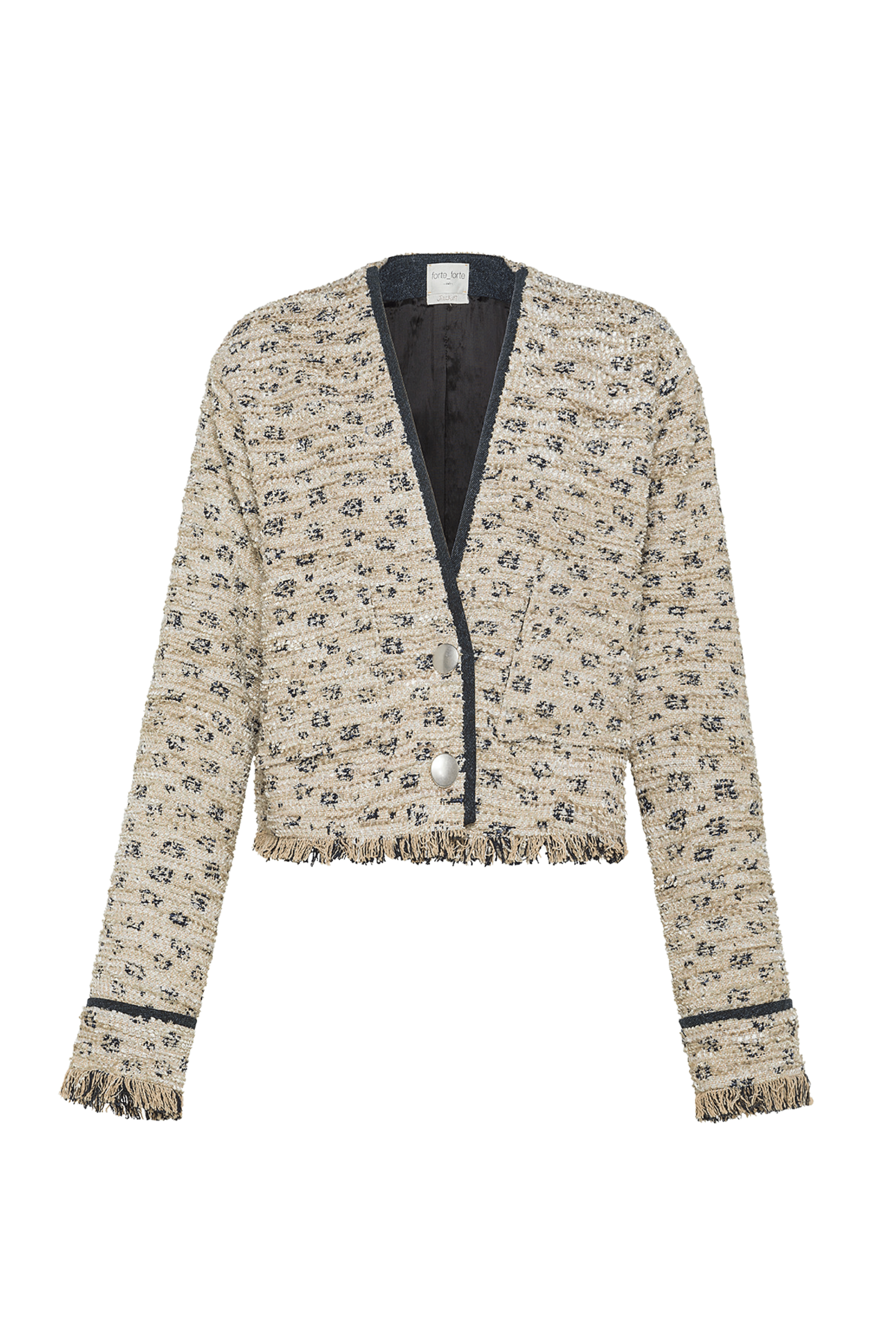 FORTE FORTE Tweed Jacquard Cropped Jacket