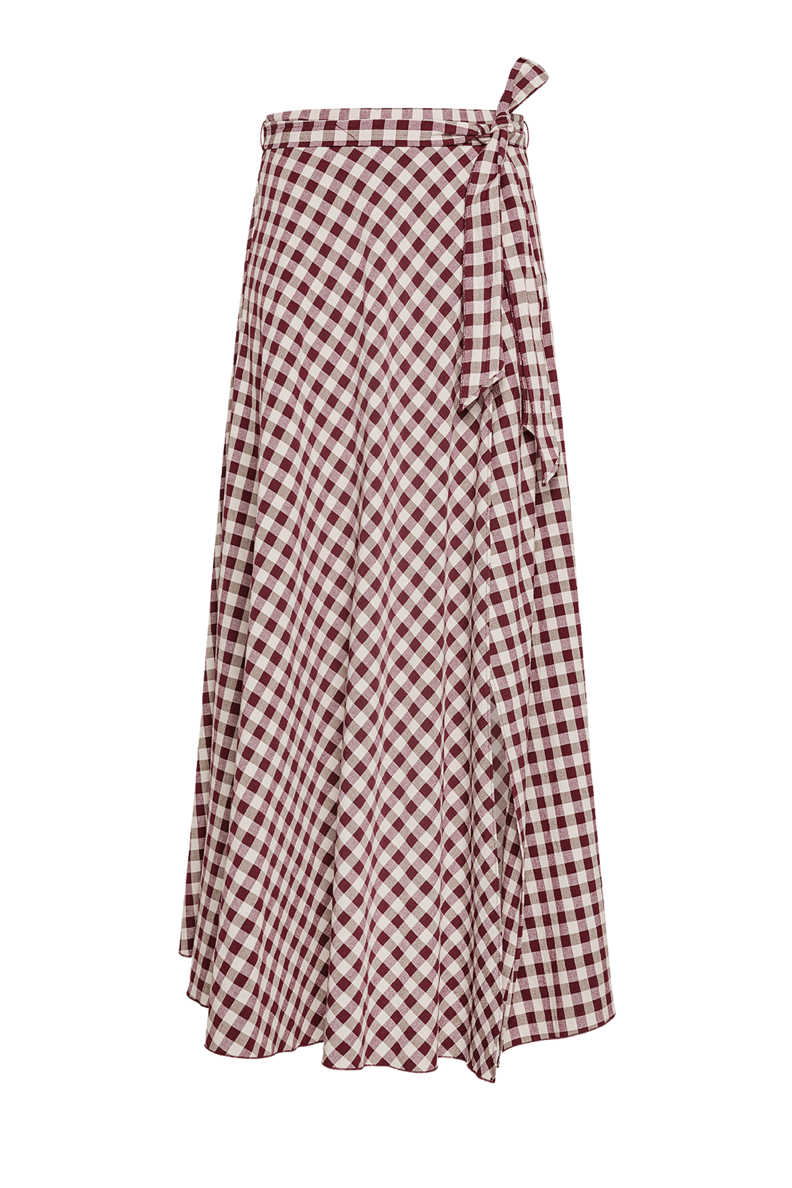 FORTE FORTE Gingham Wrap Skirt