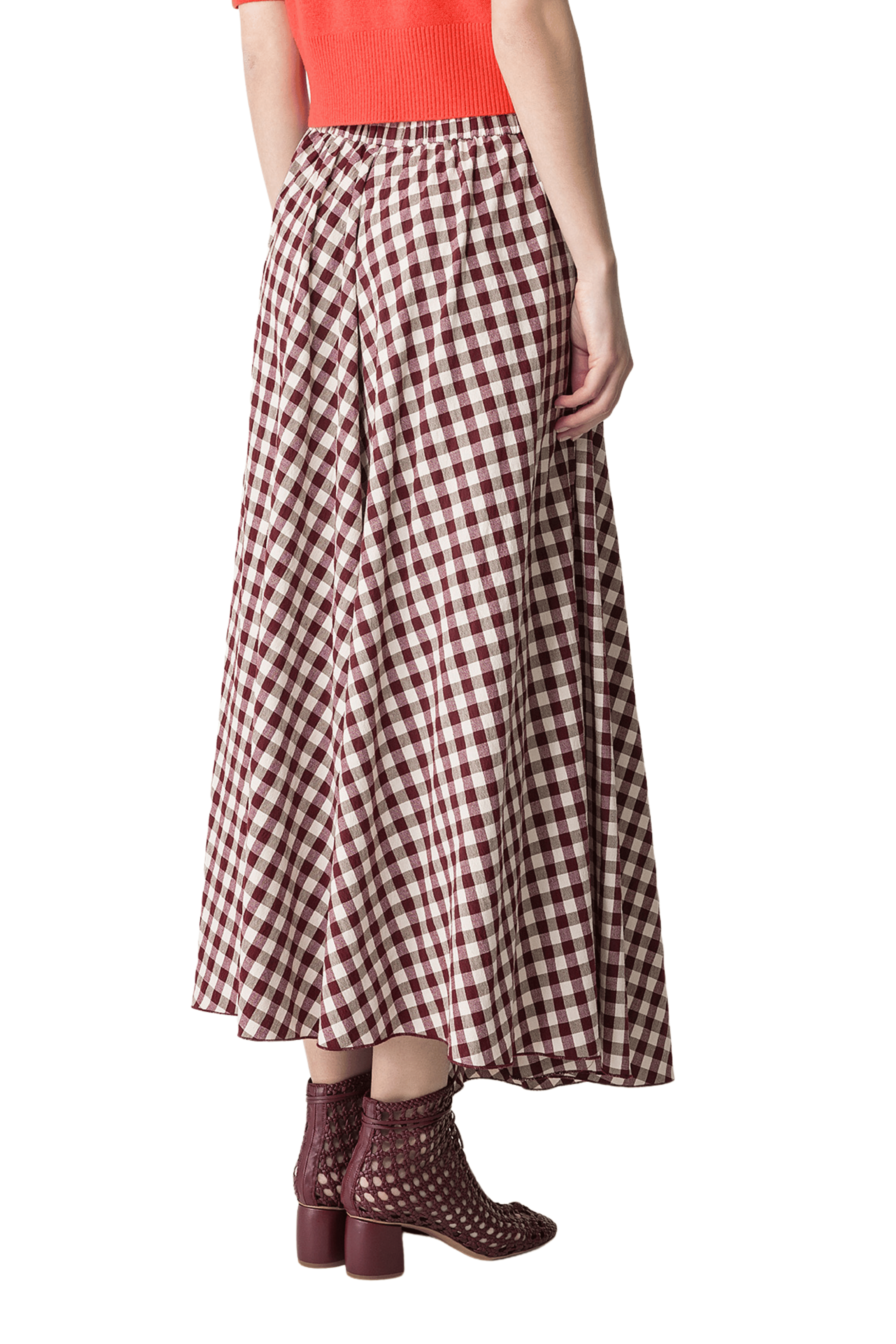 FORTE FORTE Gingham Wrap Skirt