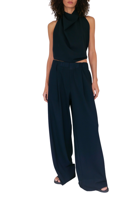 Crepe Wool Boyfriend Trouser