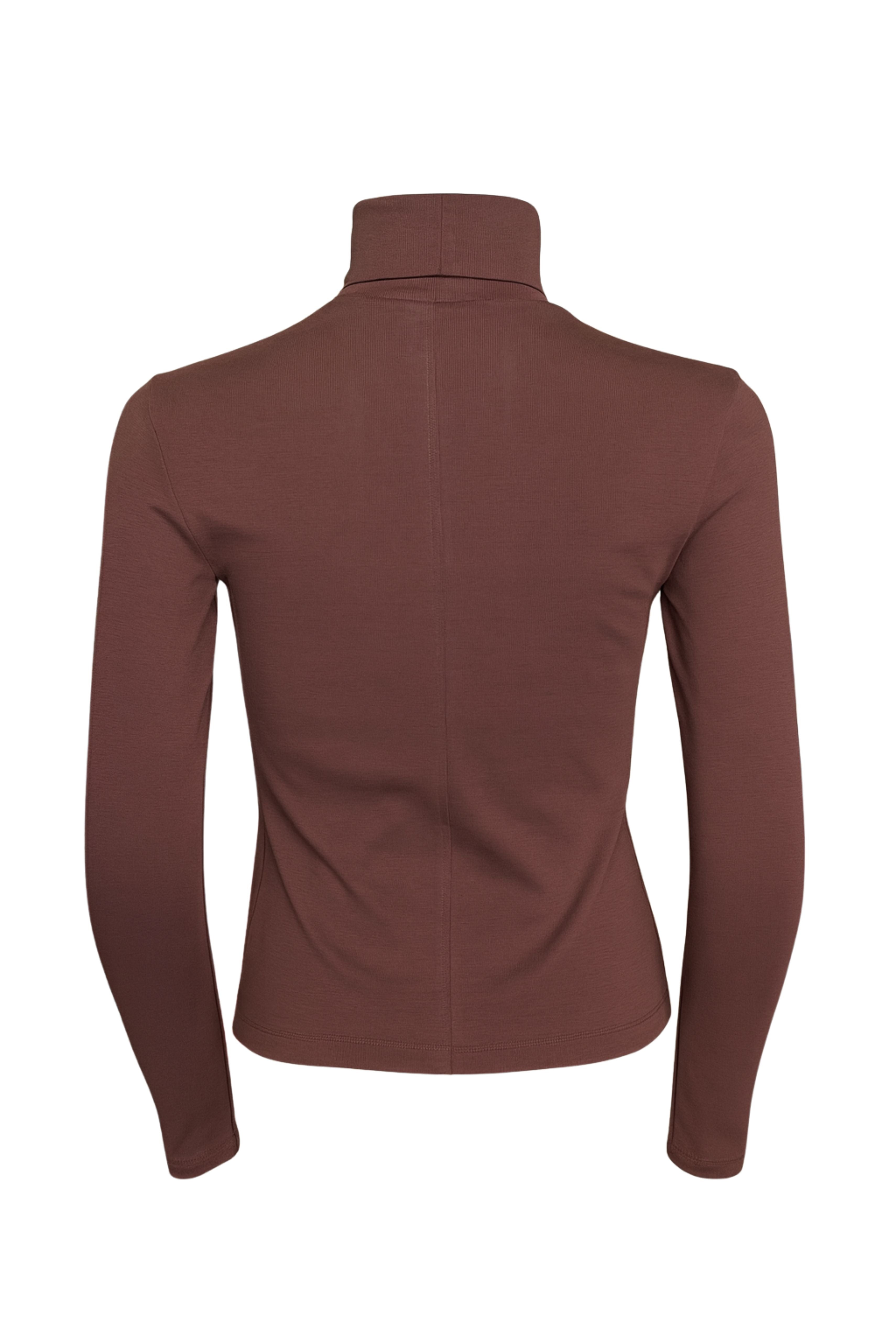 Dinah Long Sleeve Turtleneck in Choco Plum