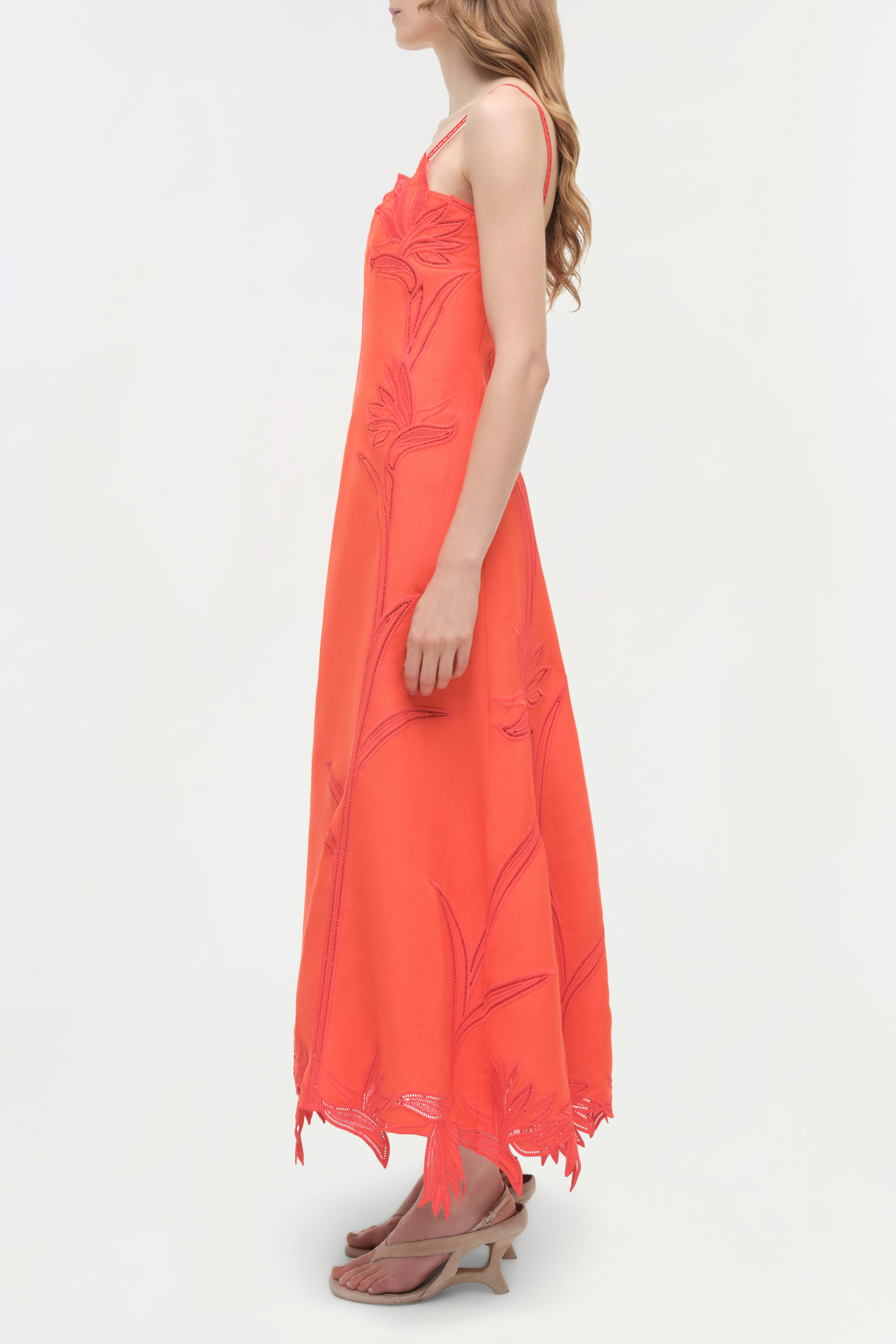 Ellery Embroidered Bustier Midi Dress