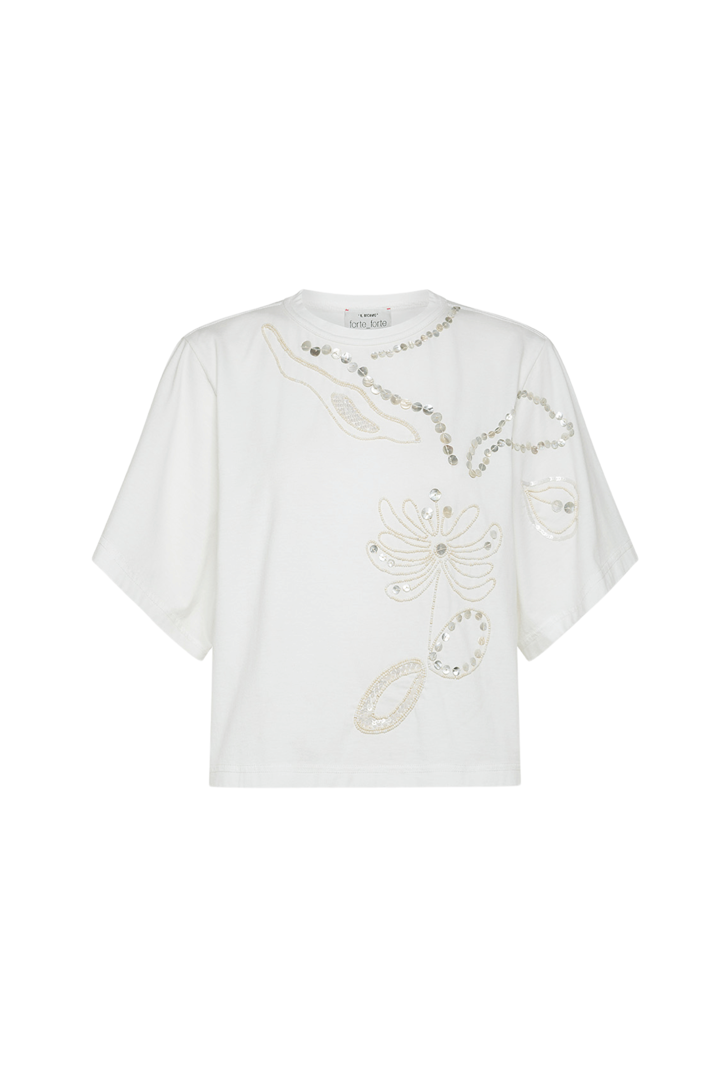 FORTE FORTE "Pearl Suite" Embroidered Tee