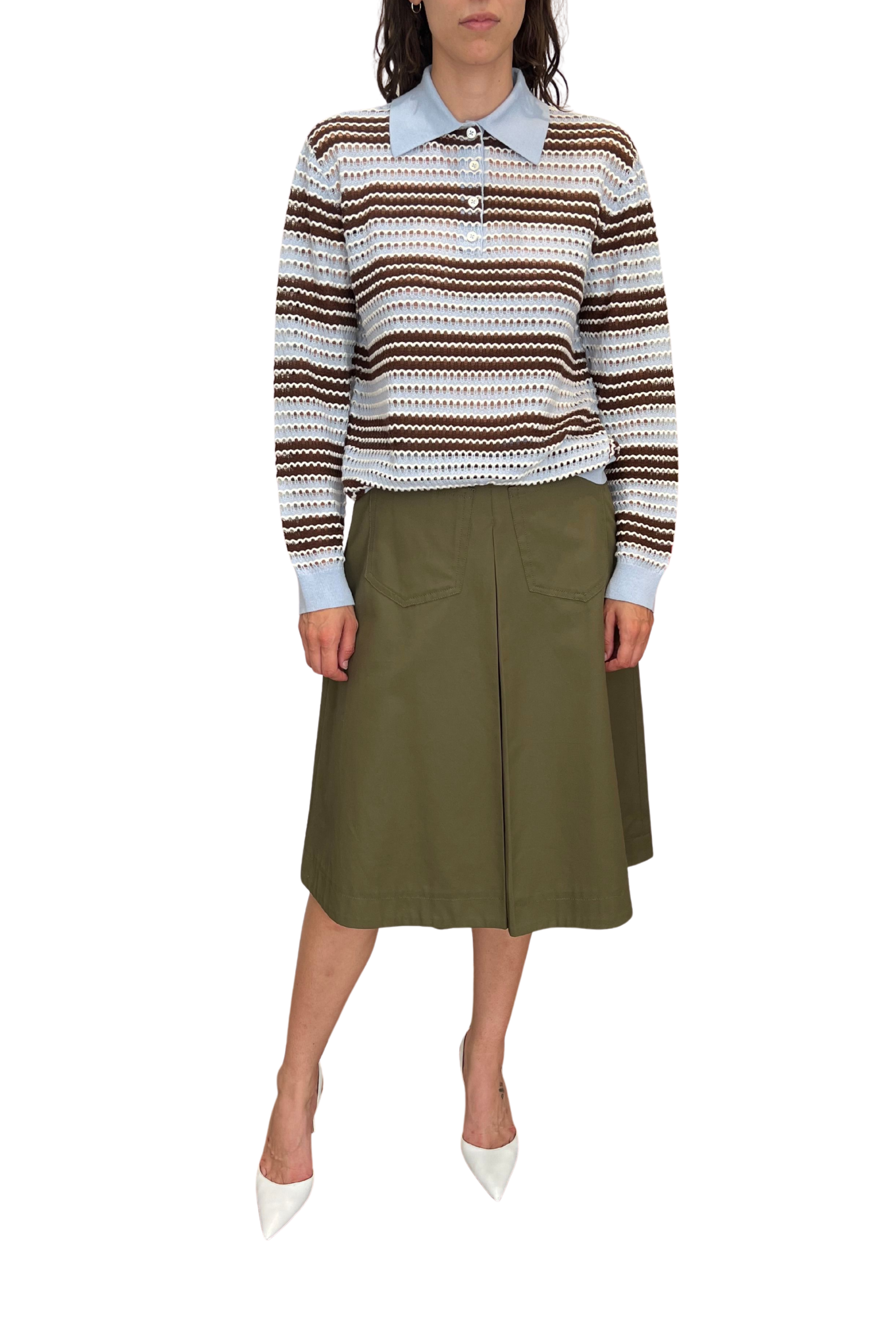 Ryan Pointelle Stripe Top