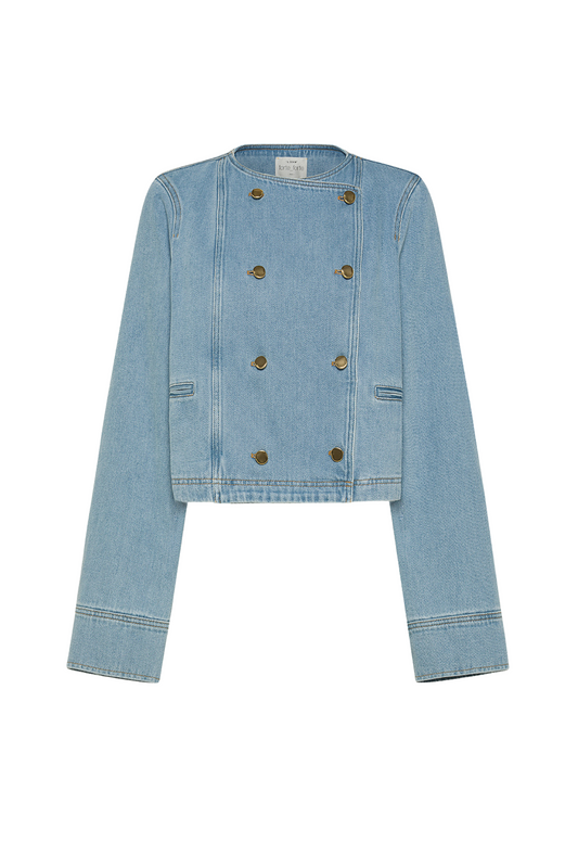 Denim Double Breasted Jacket