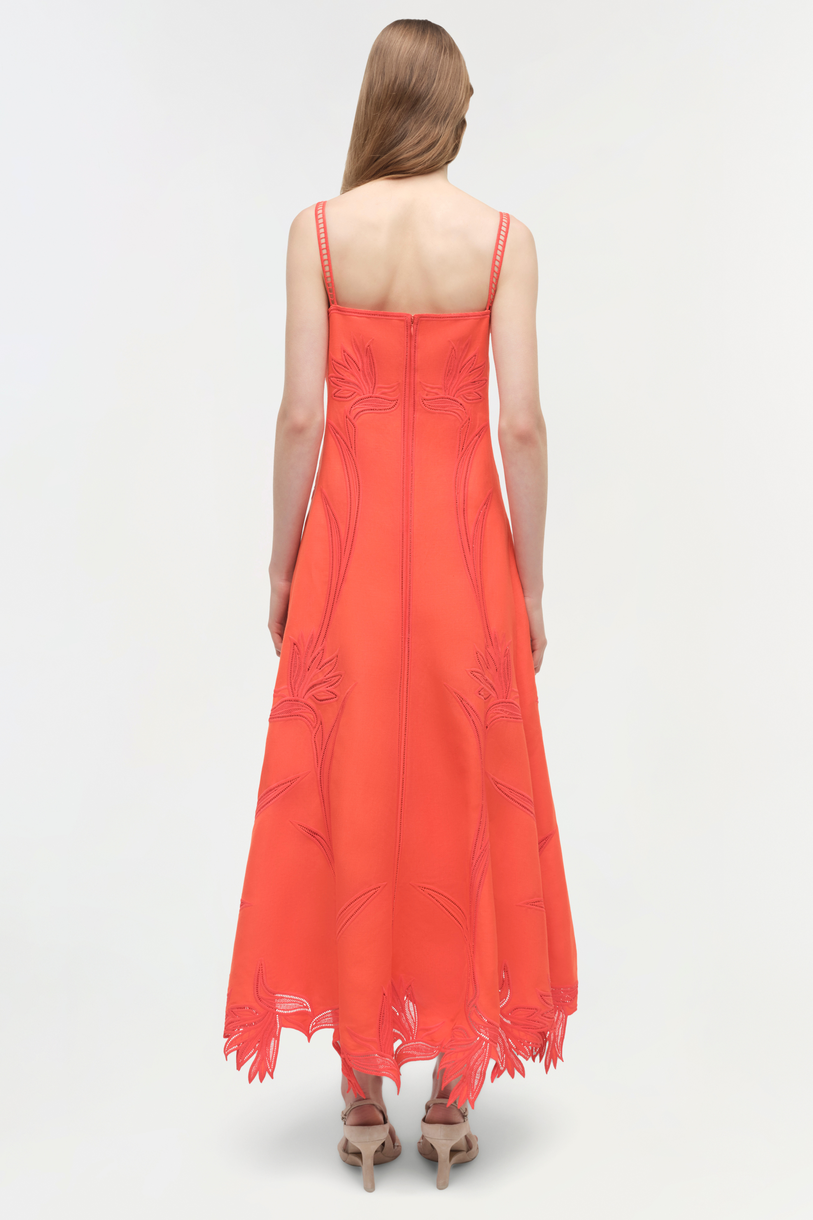 Ellery Embroidered Bustier Midi Dress