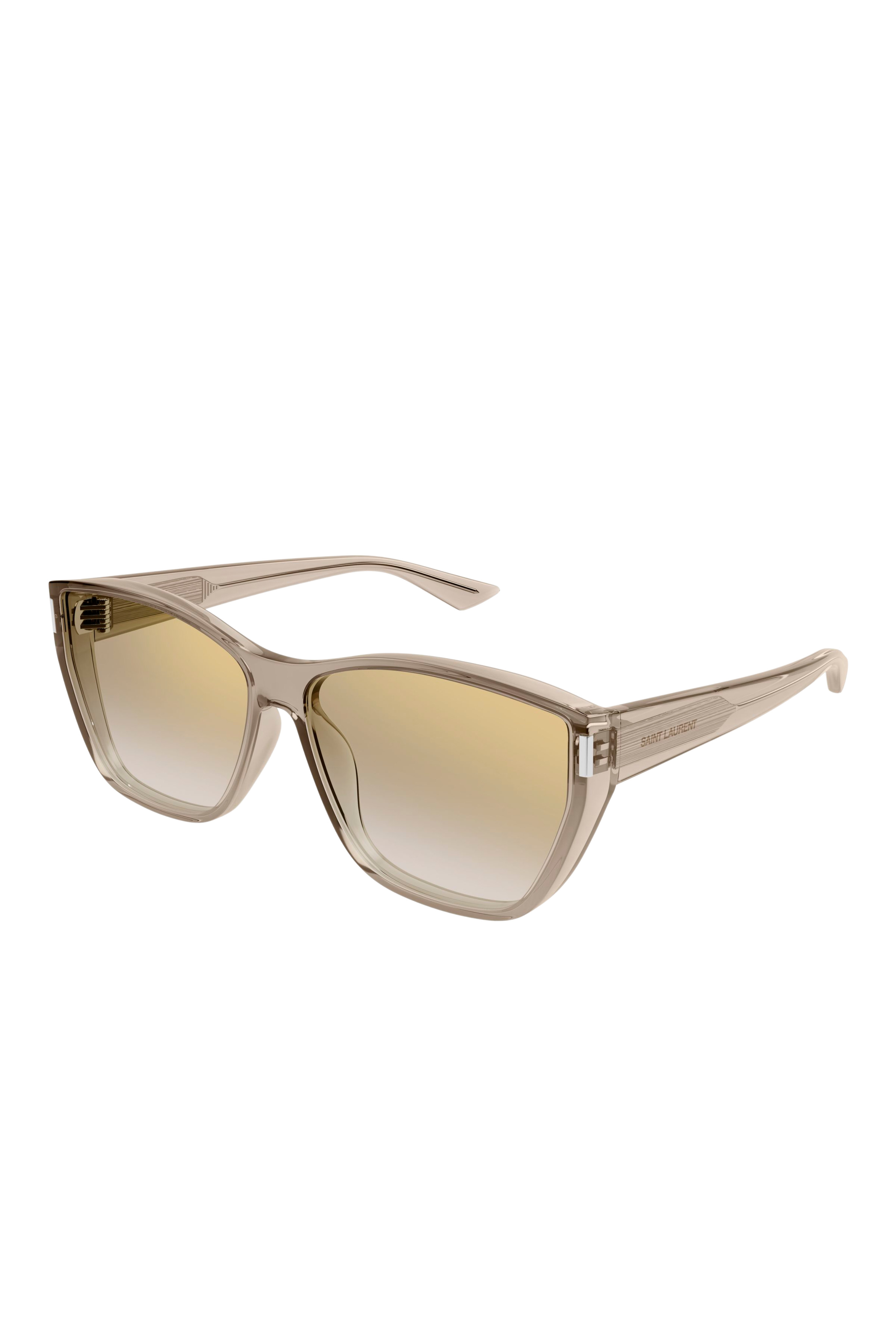 Cat Eye Sunglasses in Clear Brown