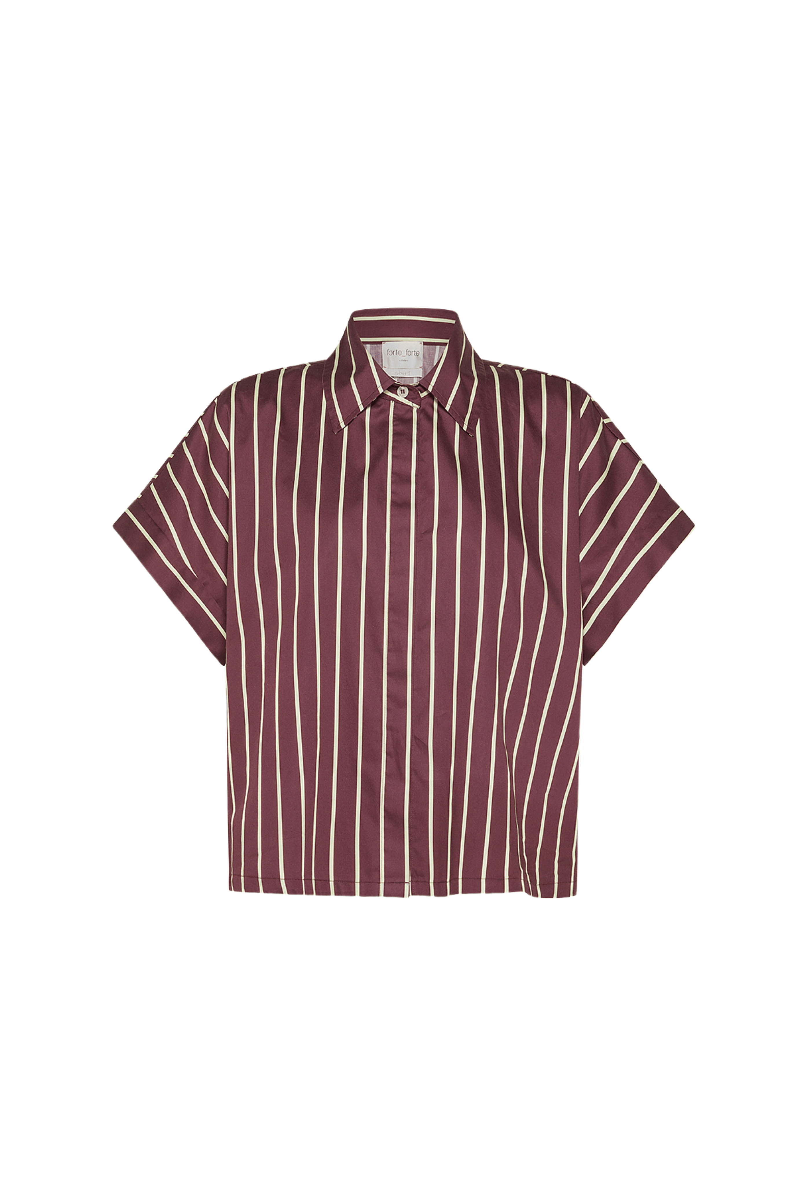 FORTE FORTE Stripe Satin Boxy Shirt