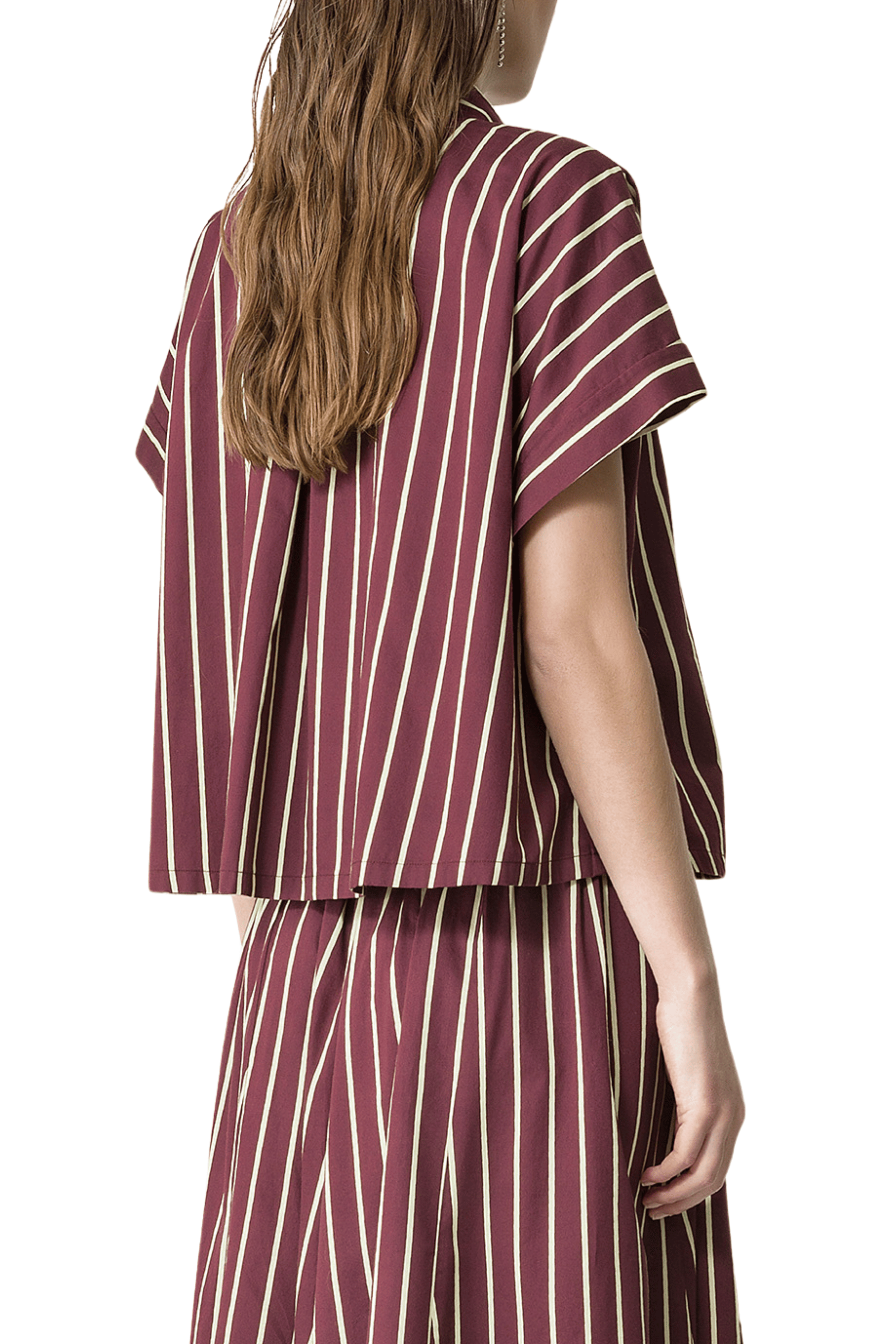 FORTE FORTE Stripe Satin Boxy Shirt