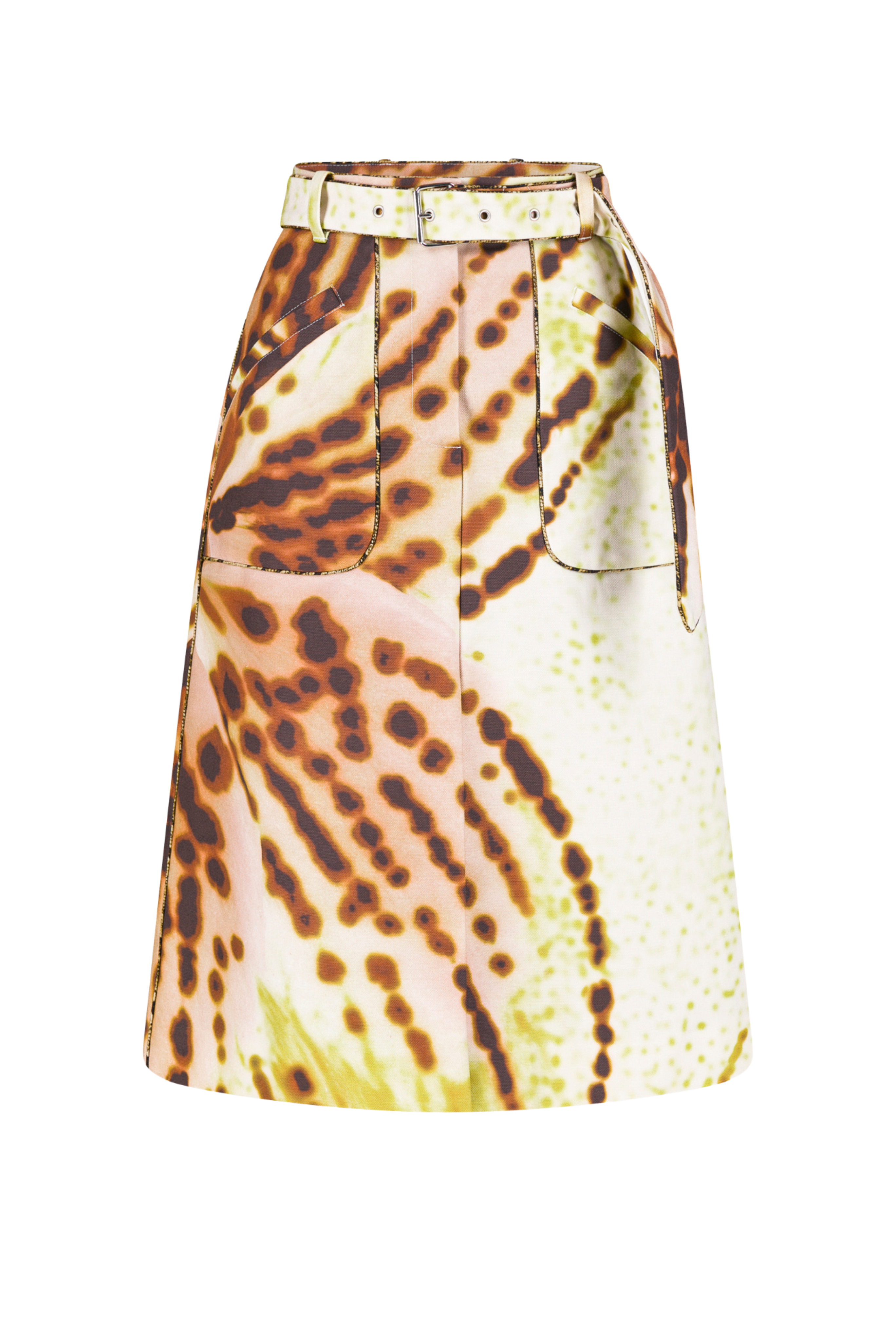 DRIES VAN NOTEN Sheraz Belted Print Skirt