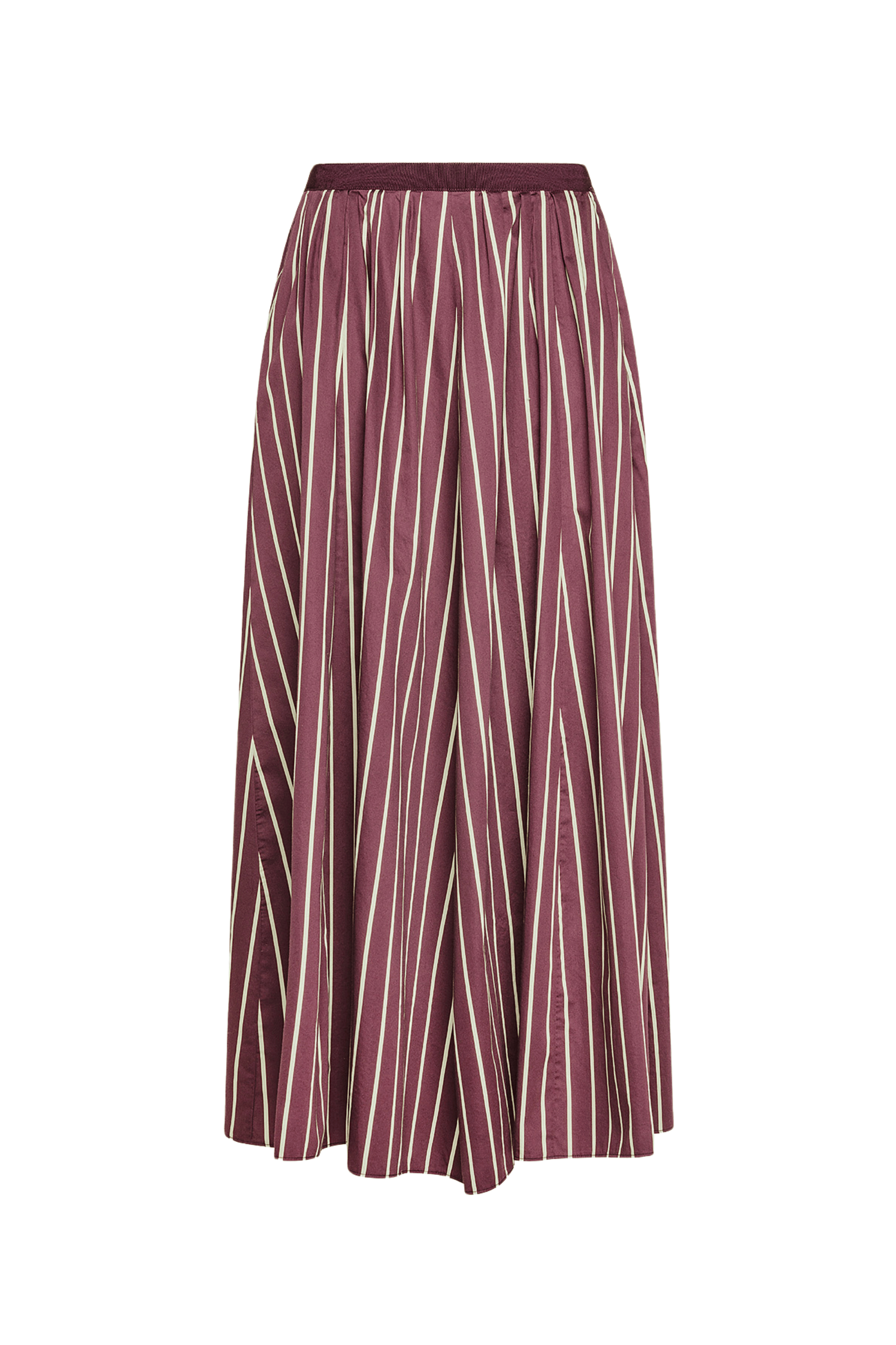 FORTE FORTE Stripe Satin Midi Skirt