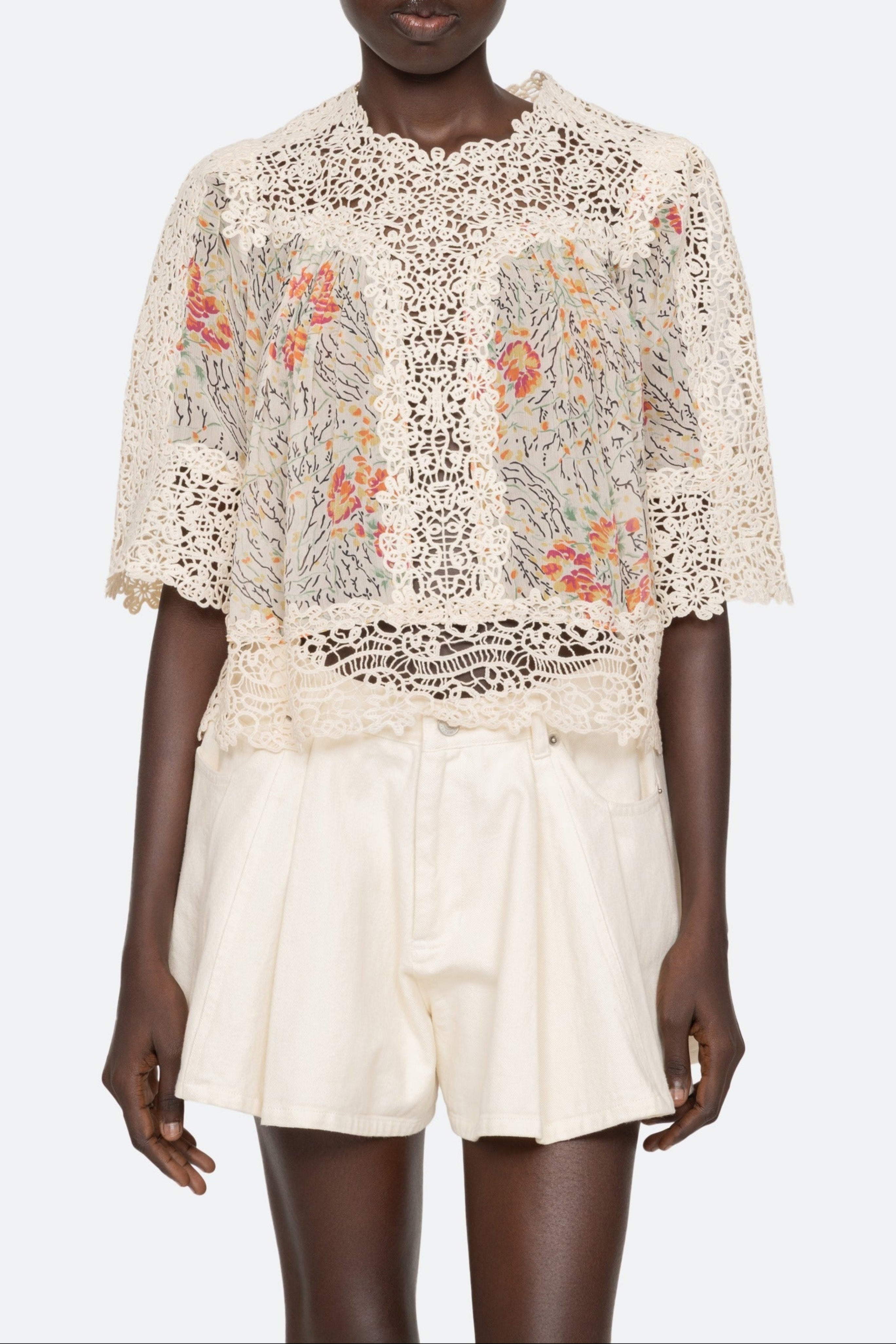 LUISA PRINT S/SLV TOP (D1)