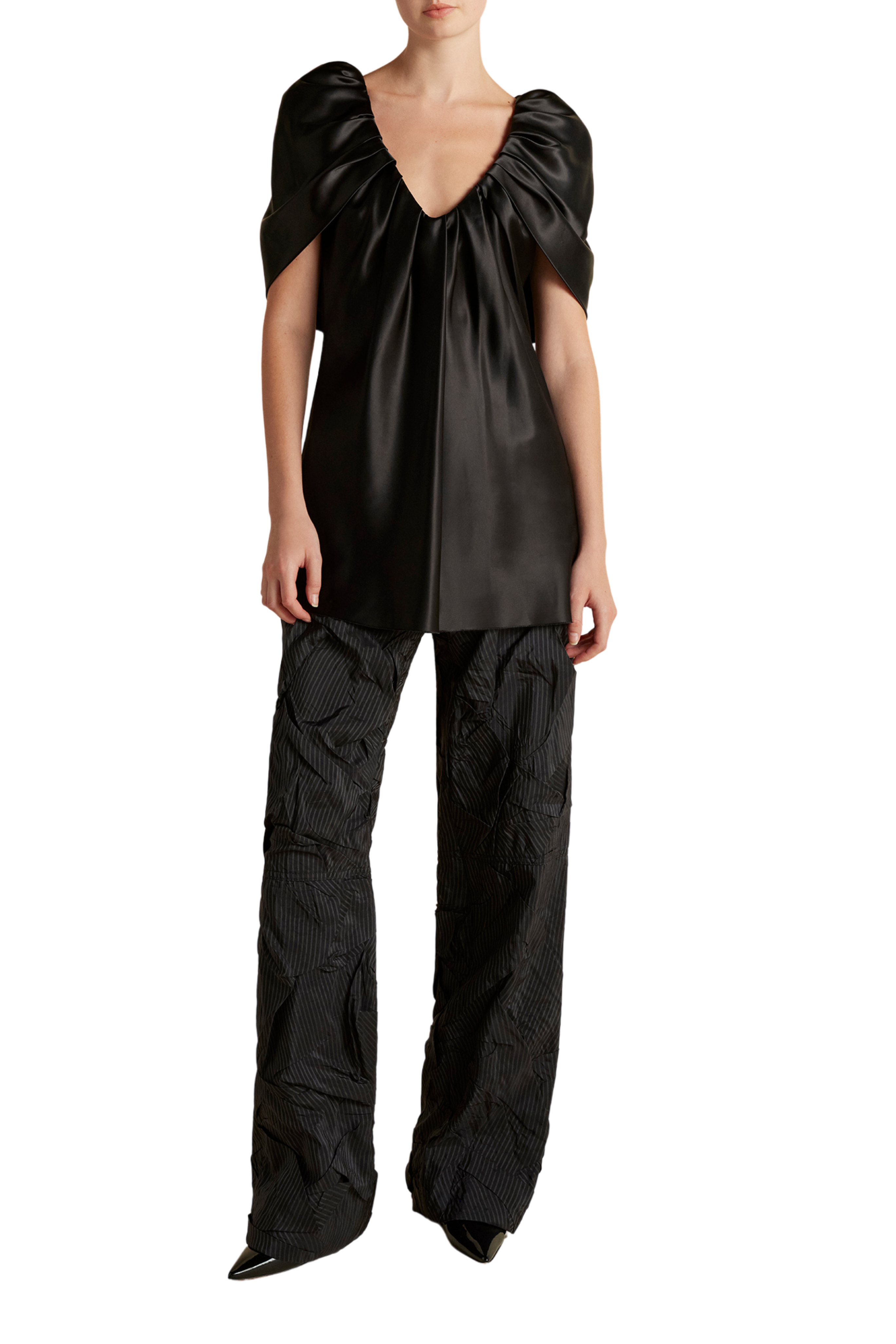 Top with Draped Neckline