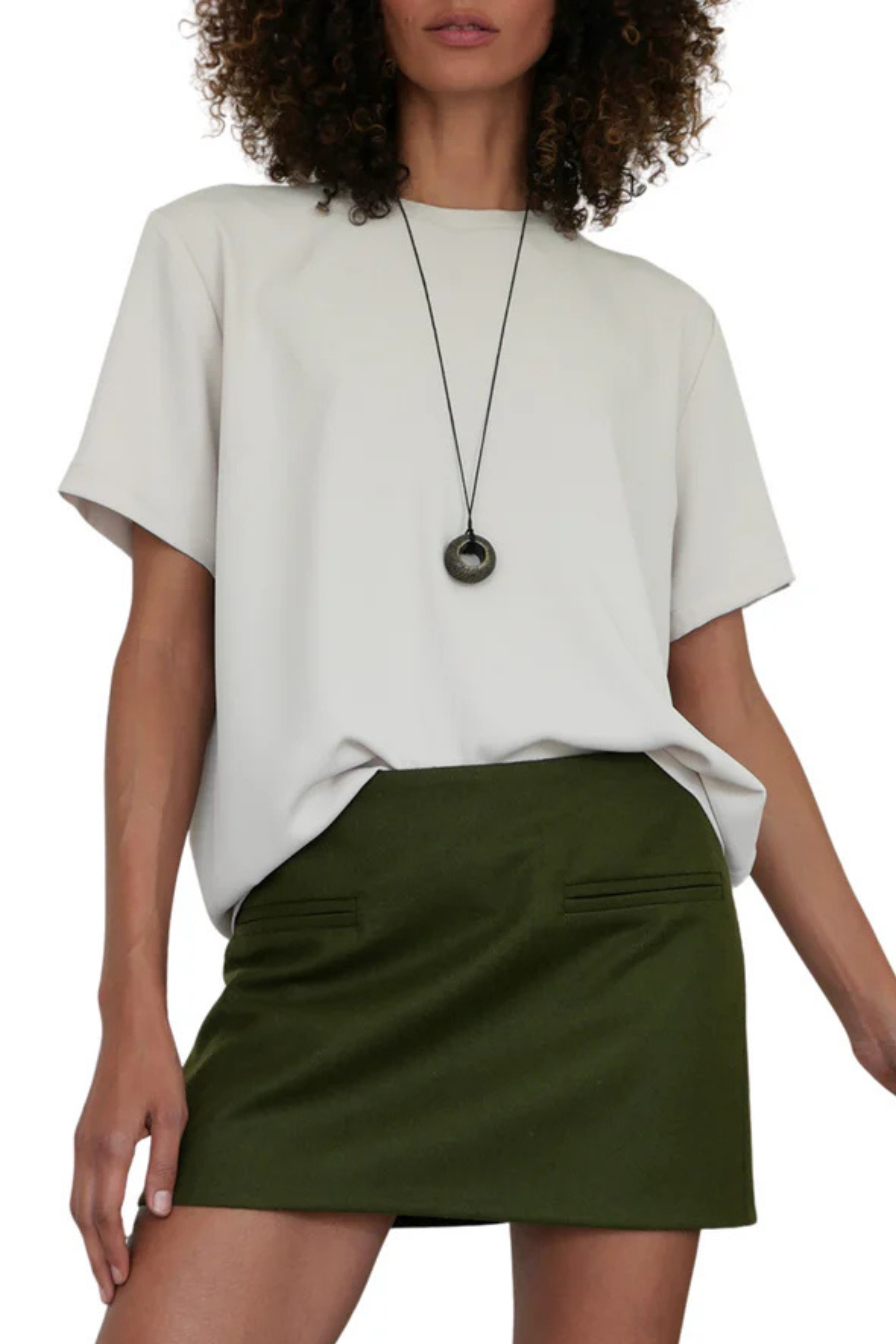 Crepe T-Shirt in Ivory