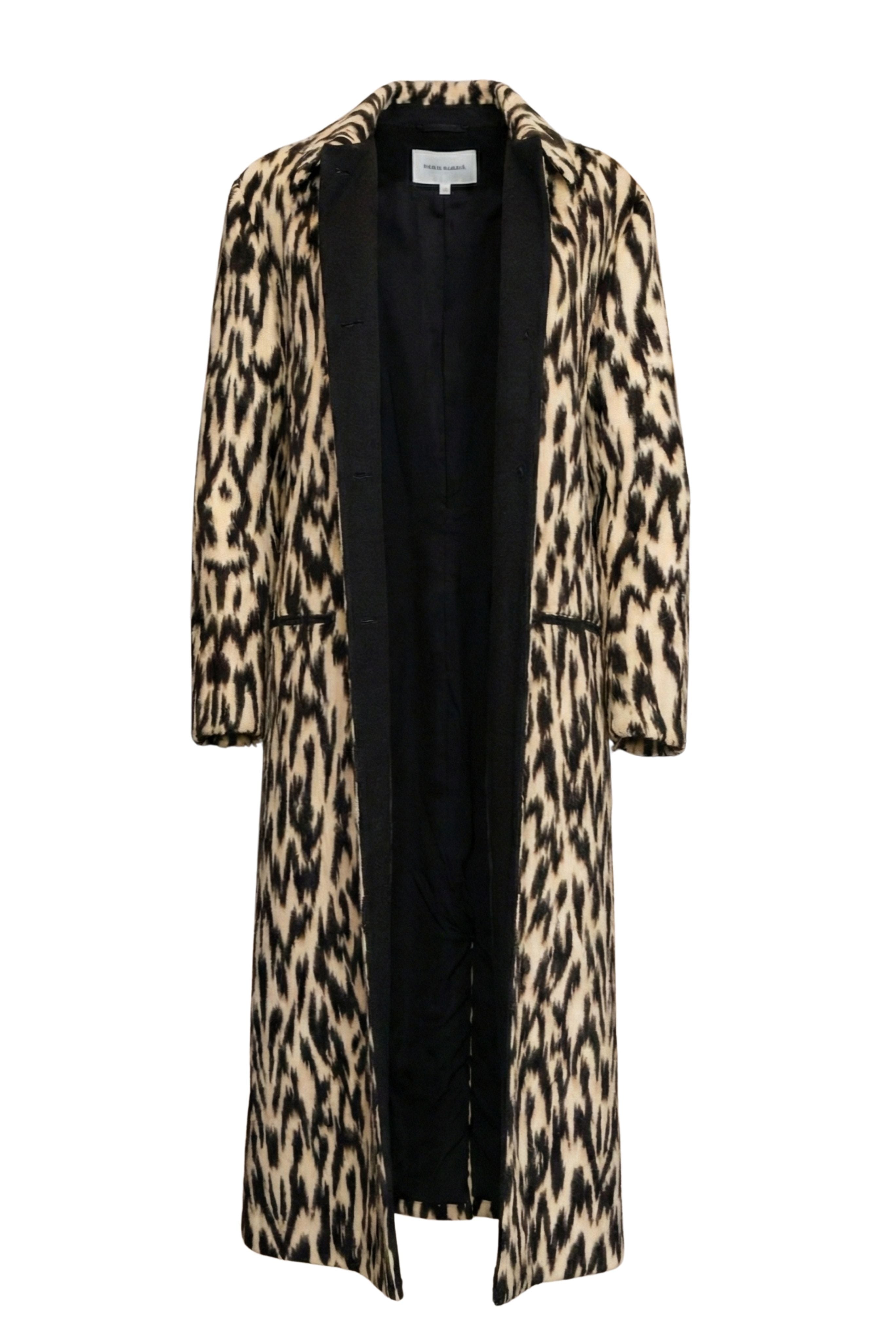 "Moiree" Jacquard Long Coat