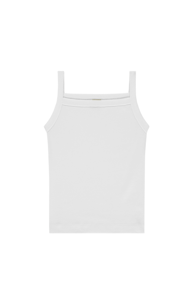 FLORE FLORE May Square Neck Cami in White