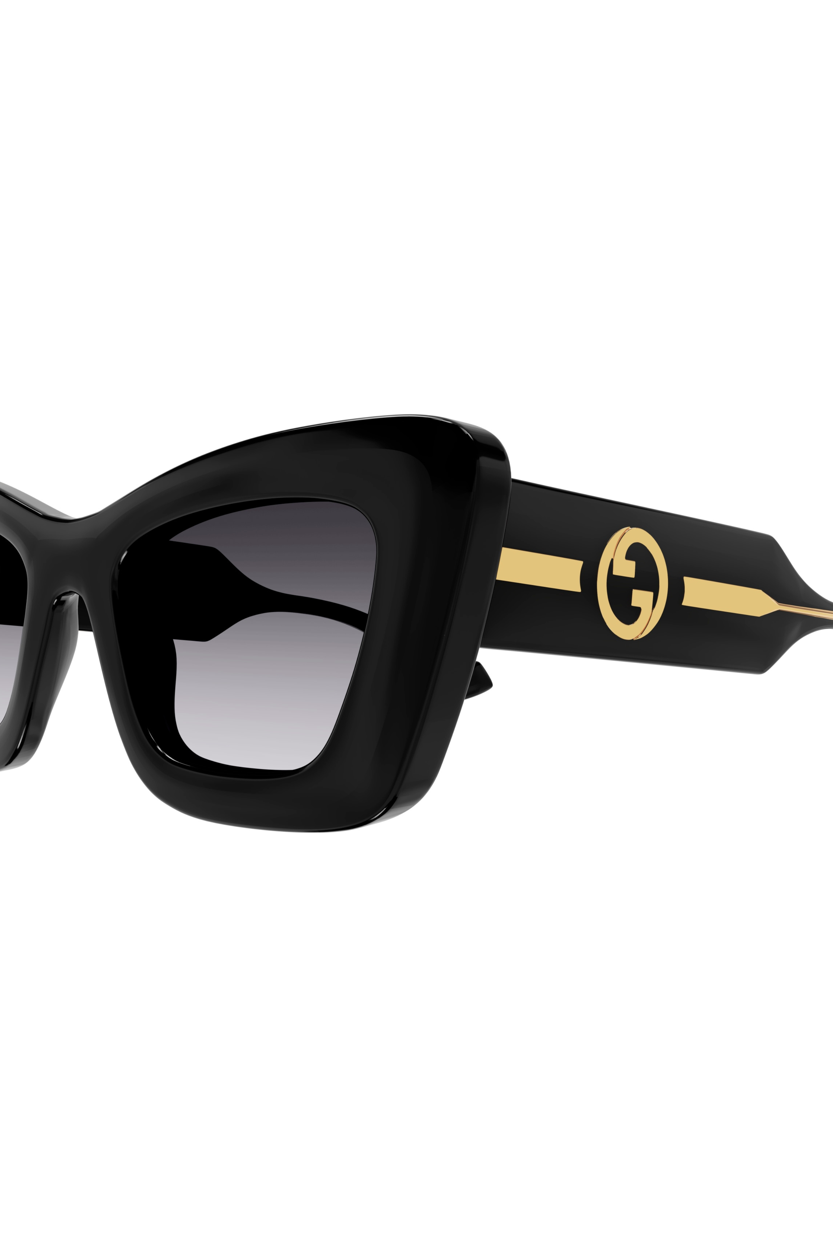 GUCCI Logo Black Cat Eye Sunglasses