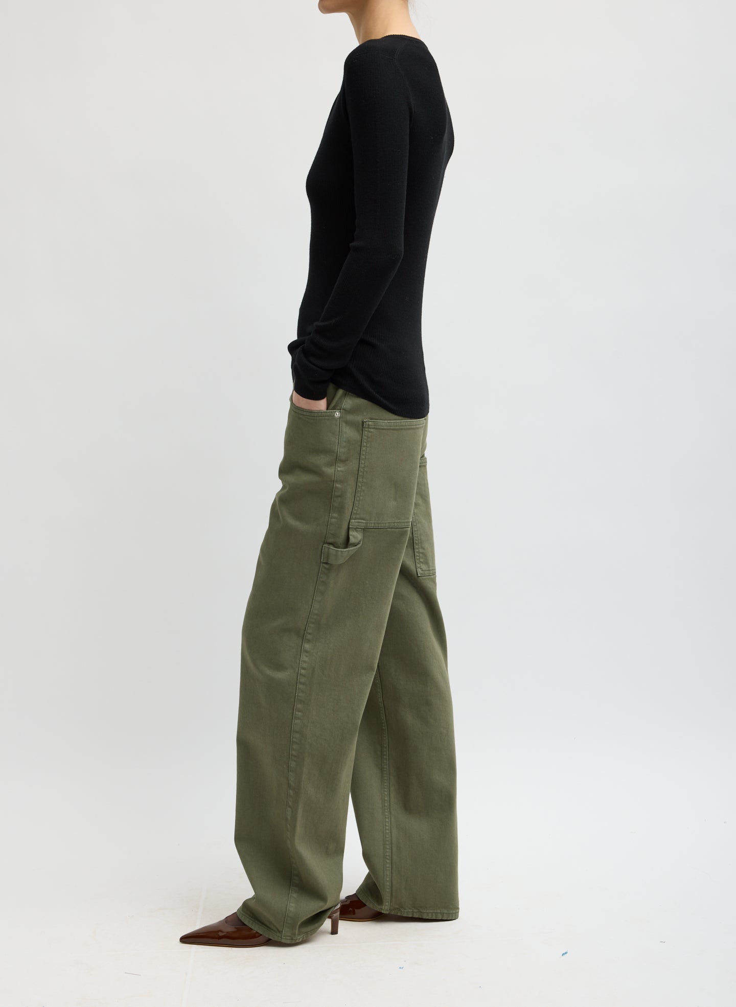 FEATHER WEIGHT RIBBED SWEATER VNECK PULLOVER