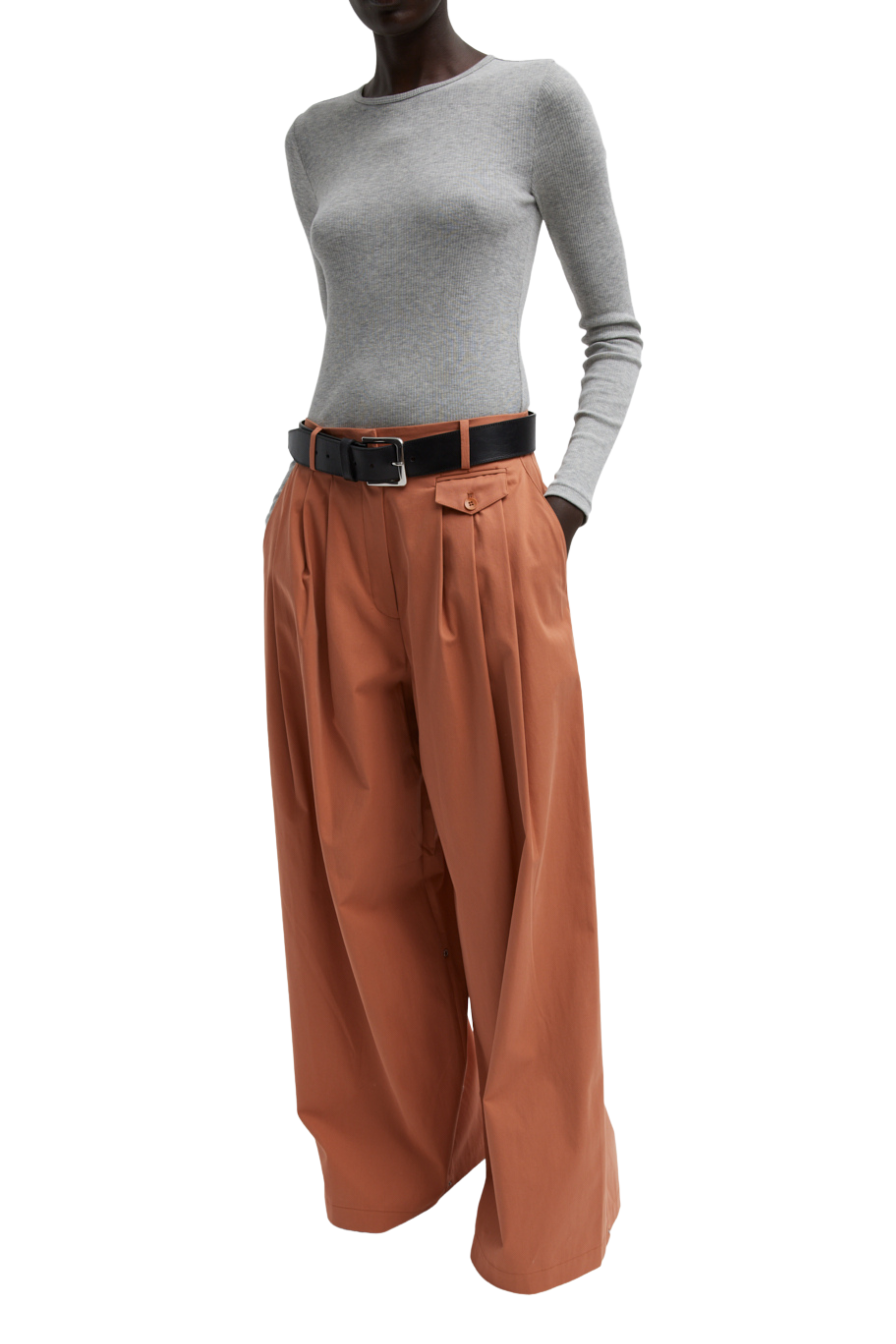 TIBI Triple Pleat Yam Pants