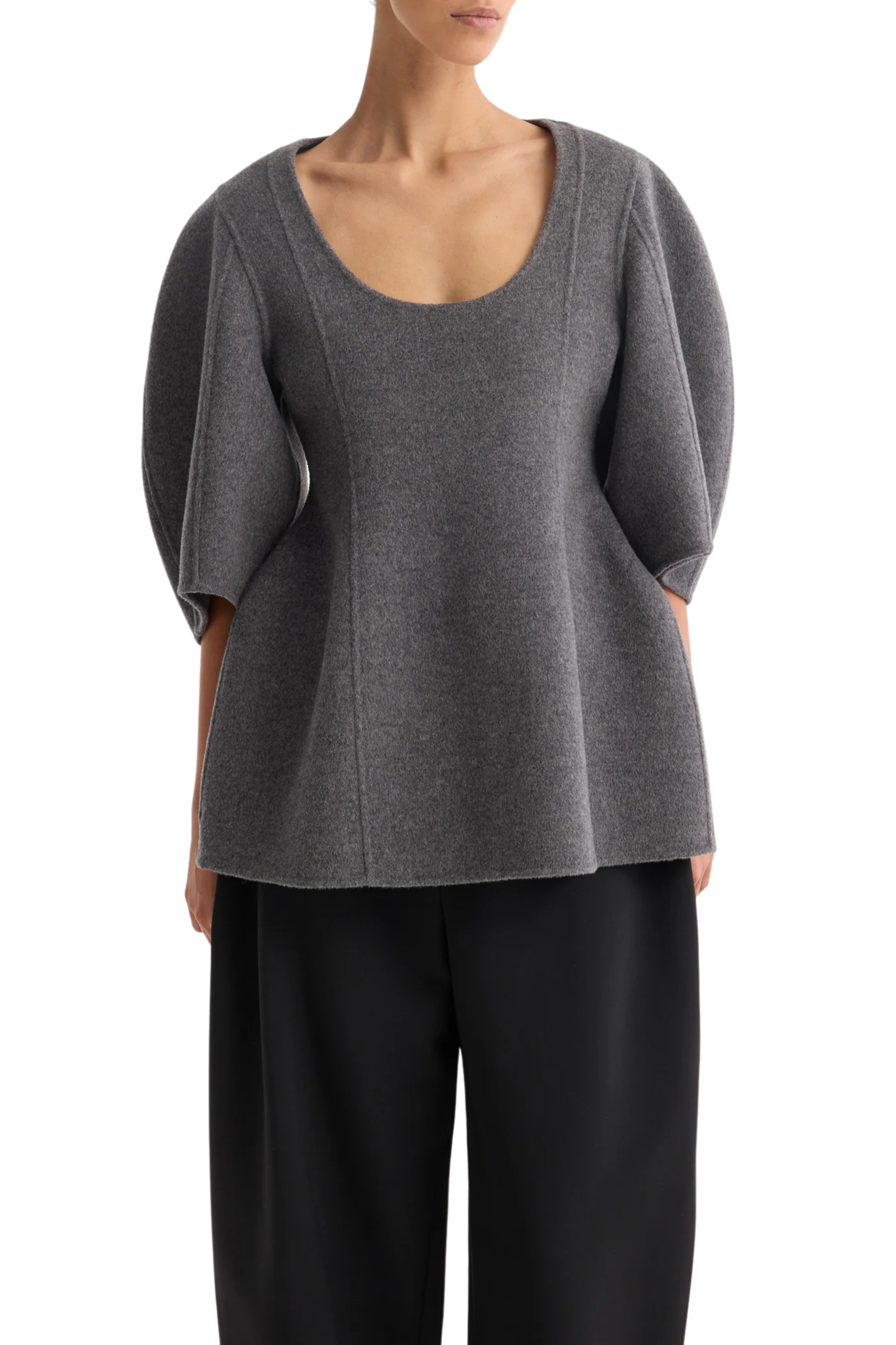 Sculptural Double-Faced Top