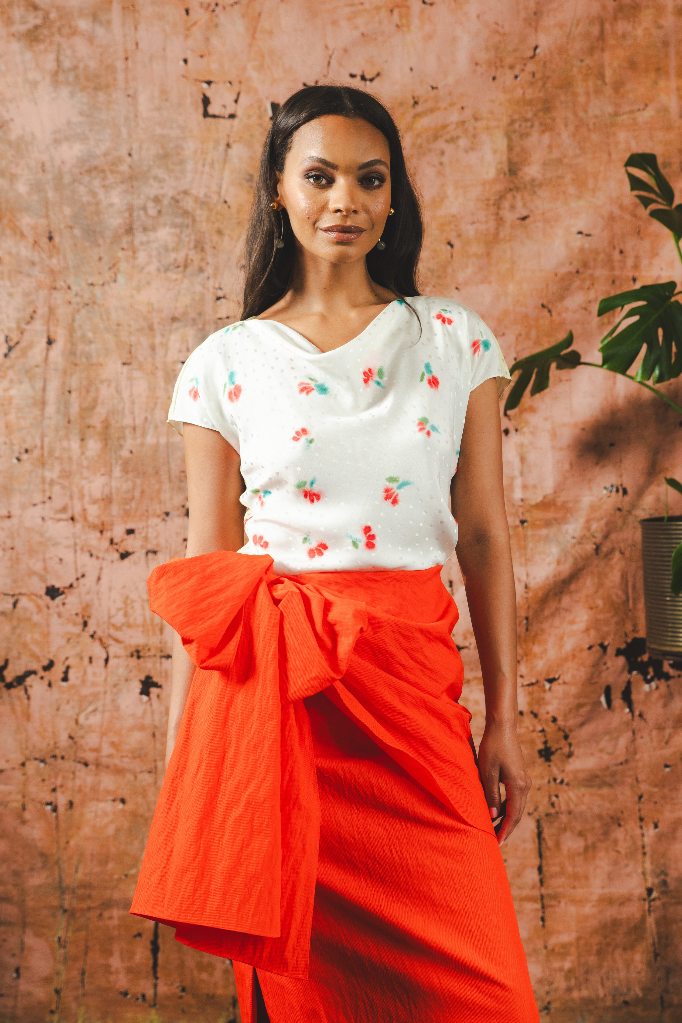 Draped V Tee