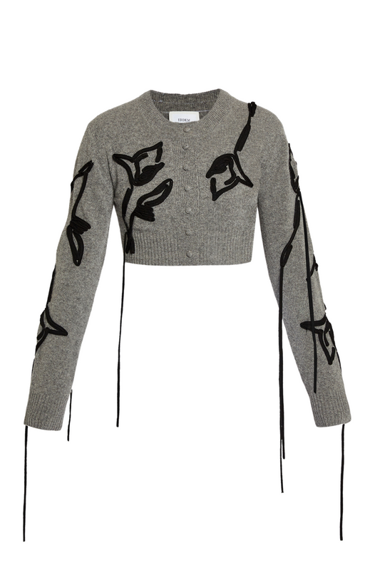 Crew Neck Cropped Cardigan