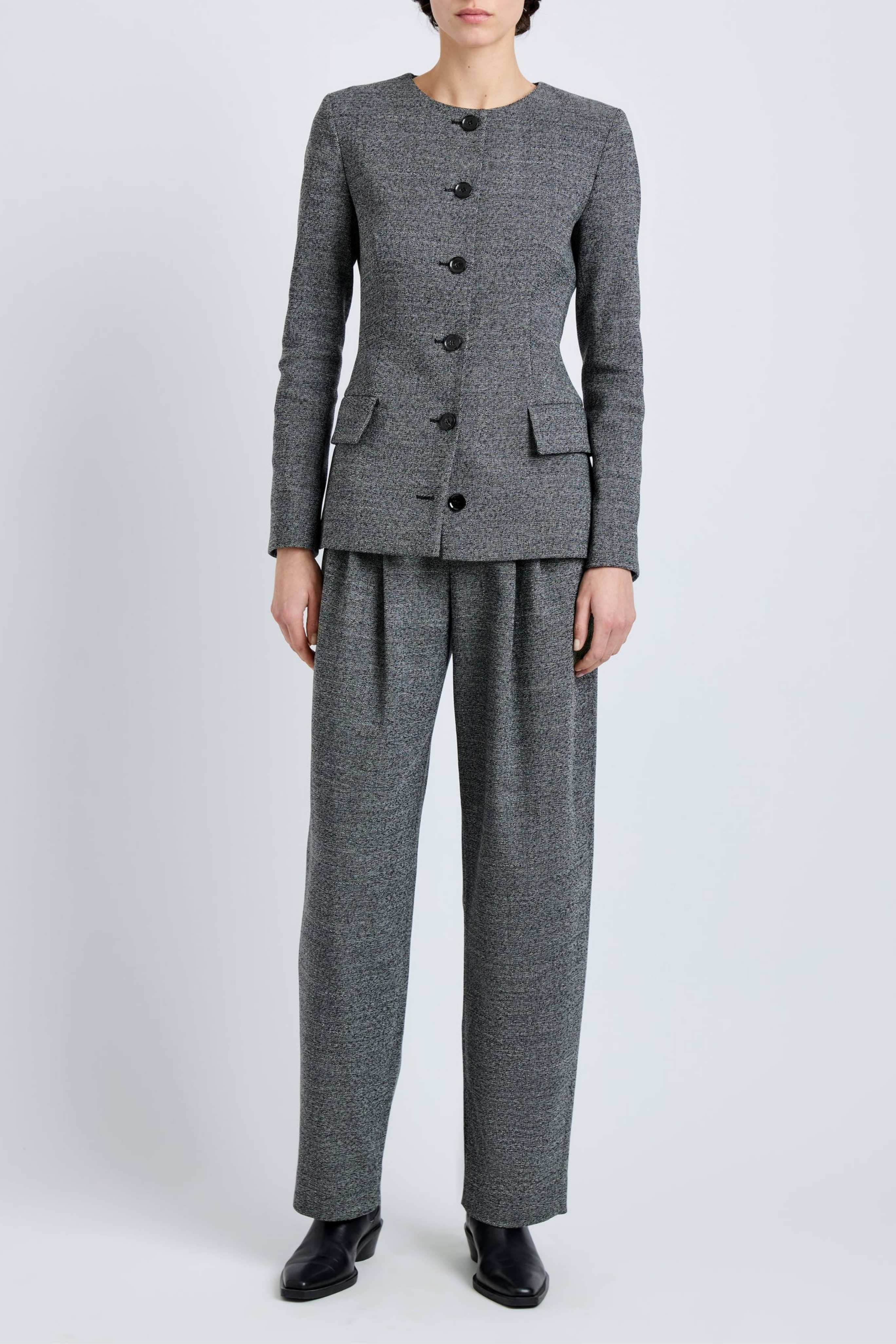Fontana Pant In Melange Suiting