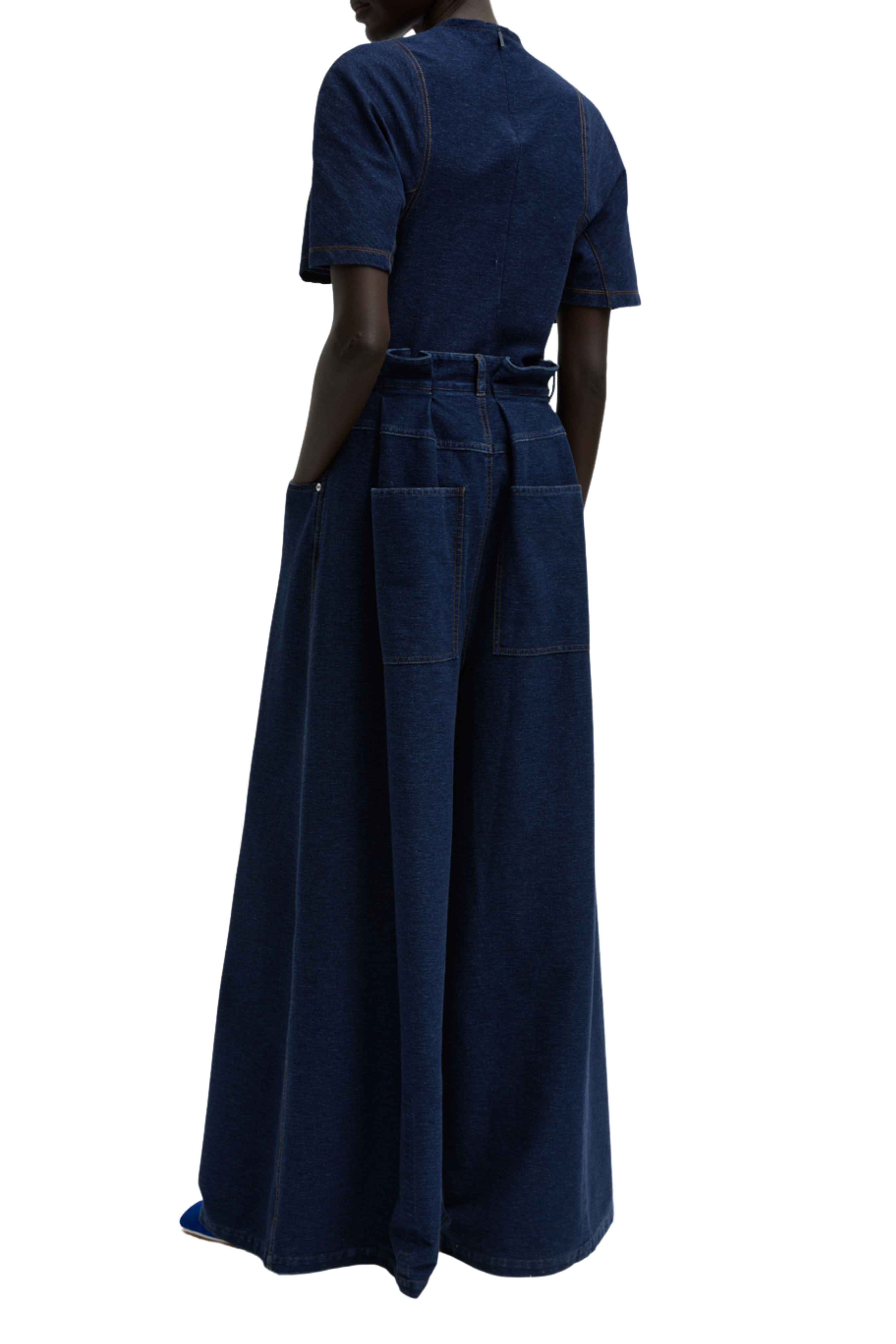 TIBI Petite Walker Knit Wide Leg Jean