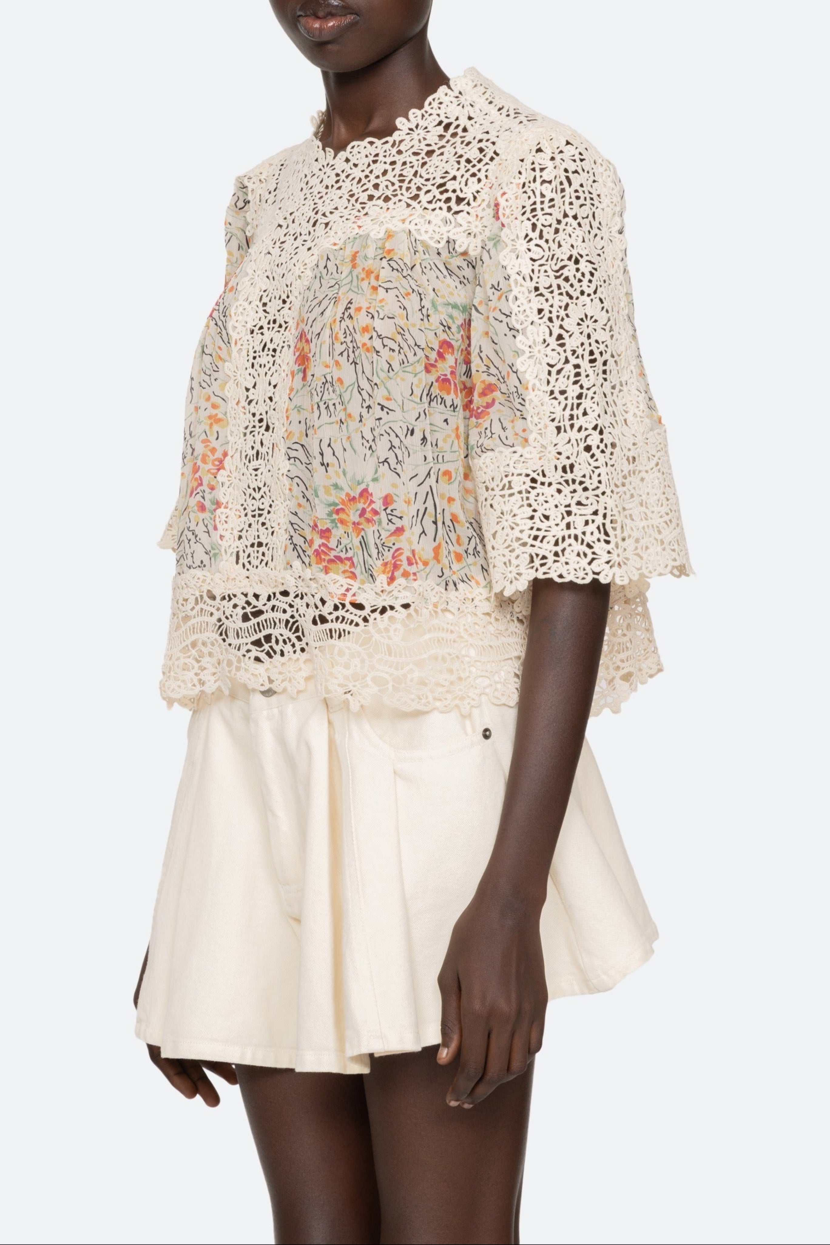 LUISA PRINT S/SLV TOP (D1)