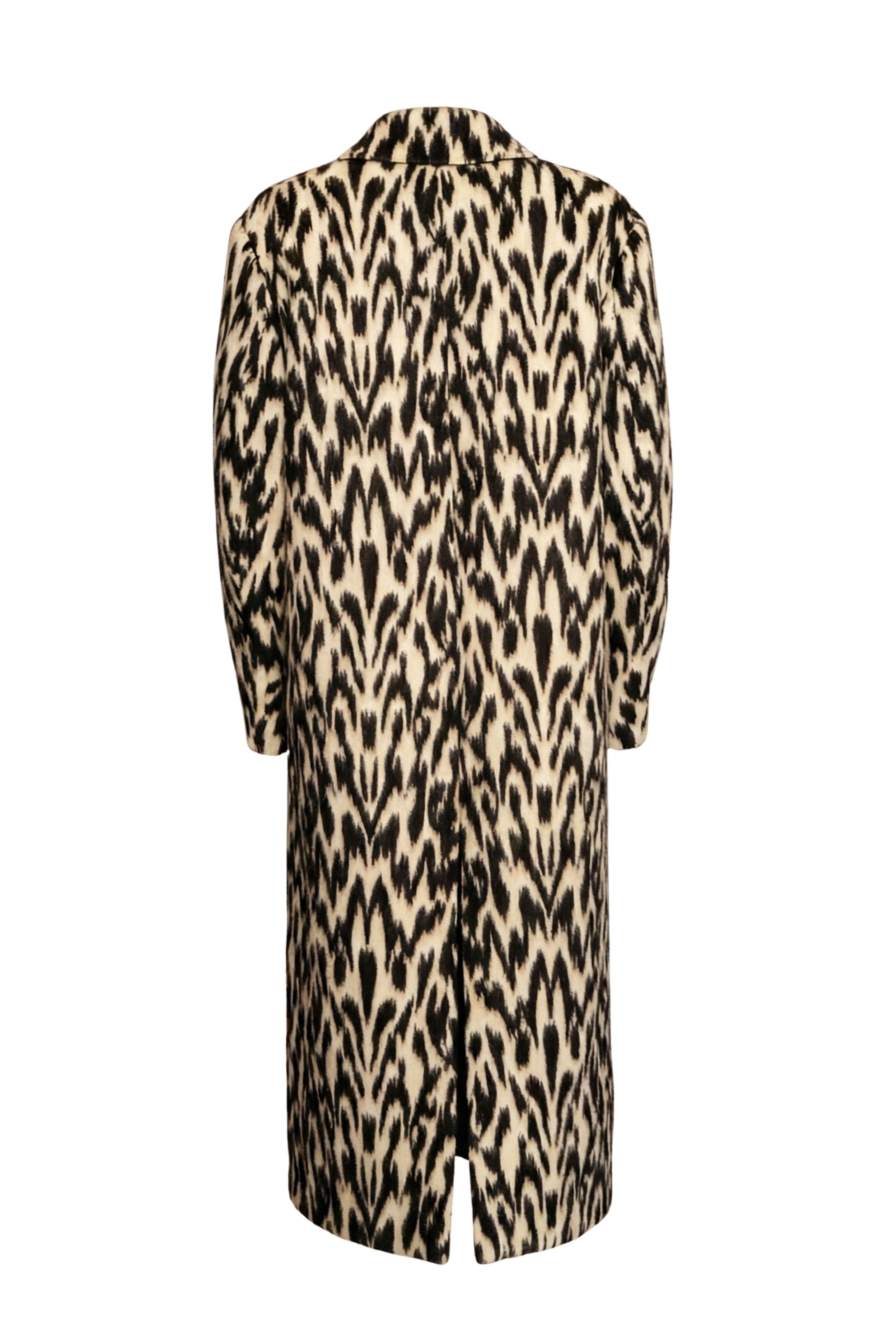 "Moiree" Jacquard Long Coat