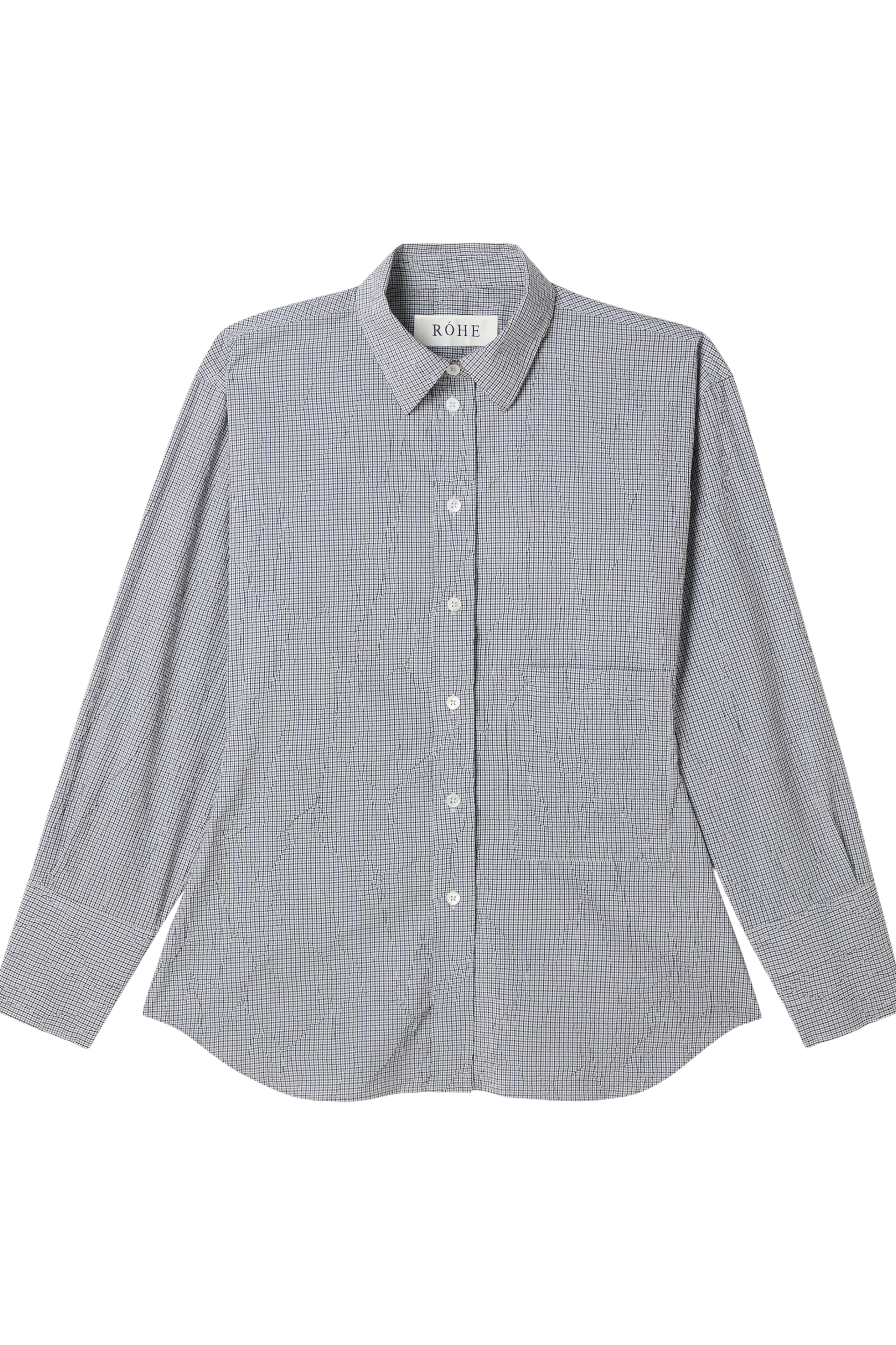 Crushed Checked Shaped Shirt