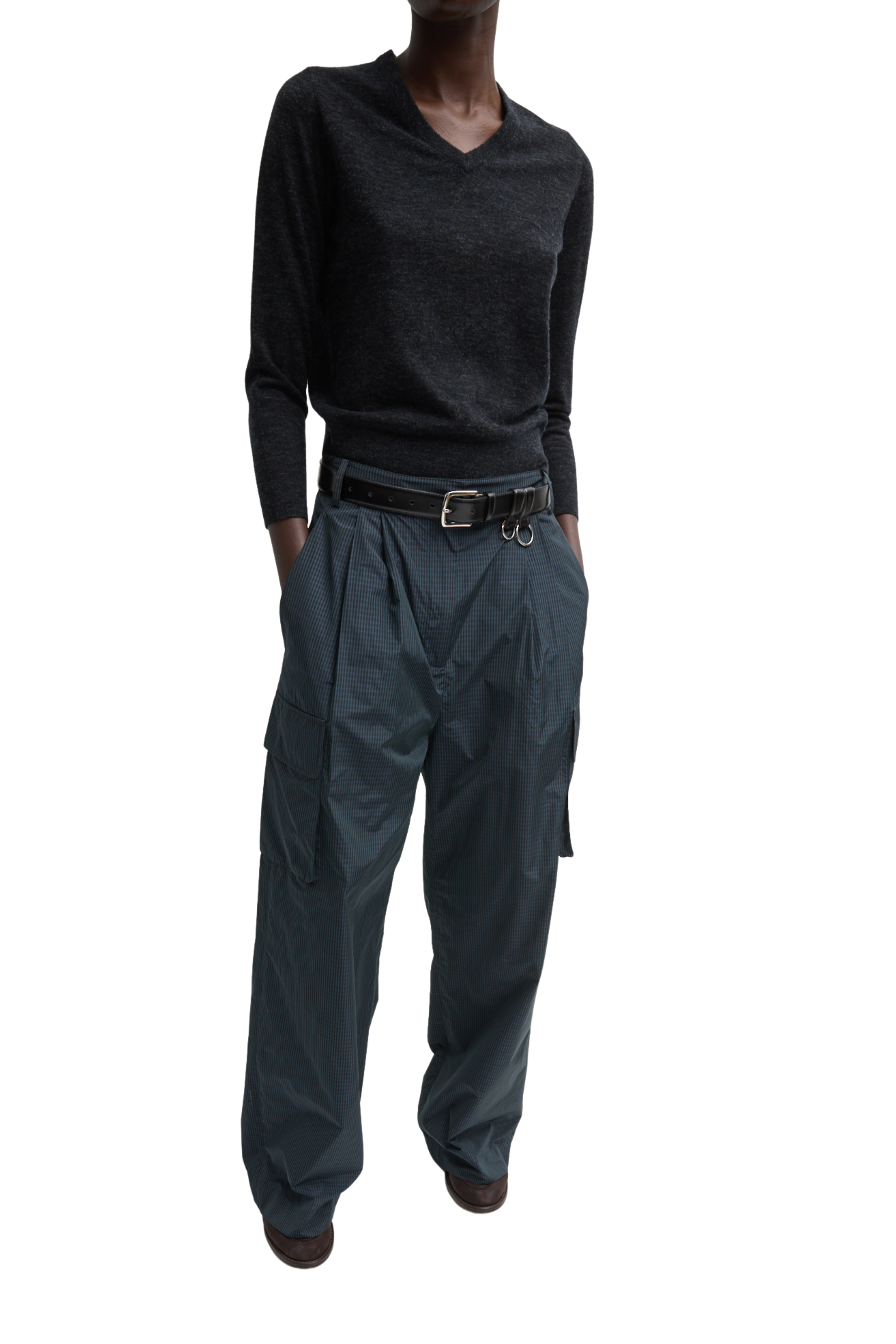 Menswear Nylon Stella Pleated Cargo Pant