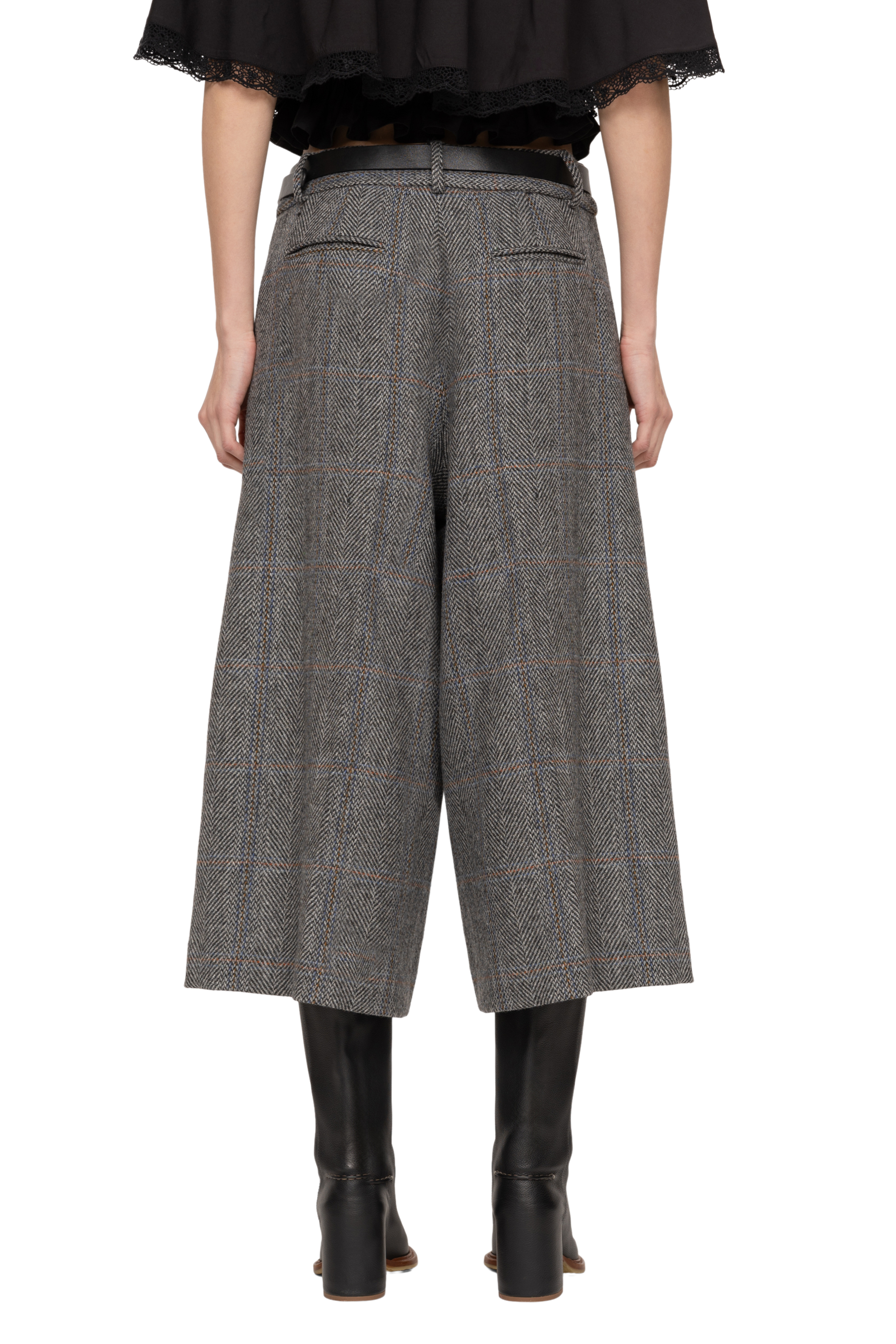Eleni Culotte Pants with Leather Belt