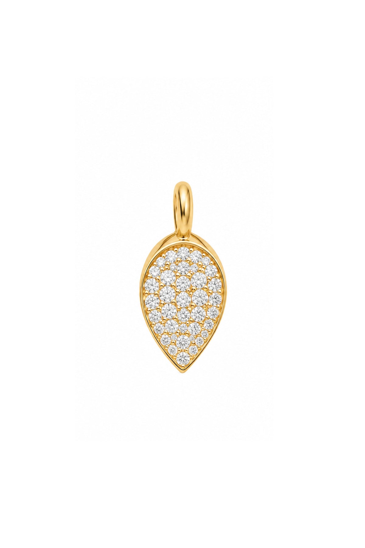 18k Pave Teardrop Pendant