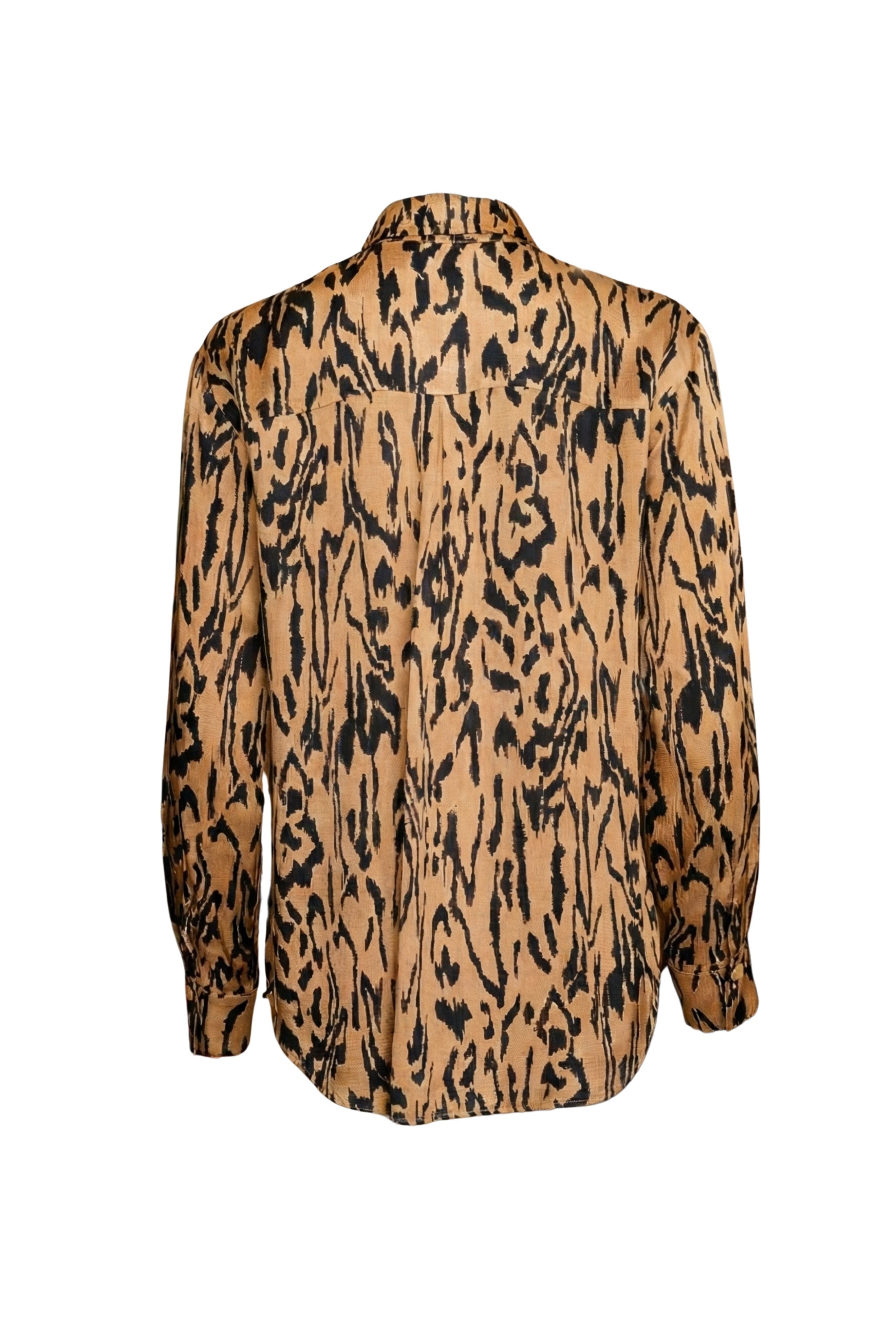 "Moiree" Print Satin Oversized Shirt