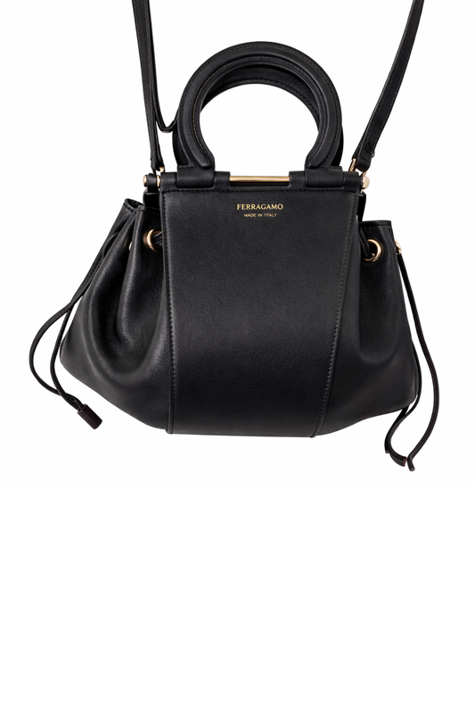 Gancio Handle Drawstring Bag