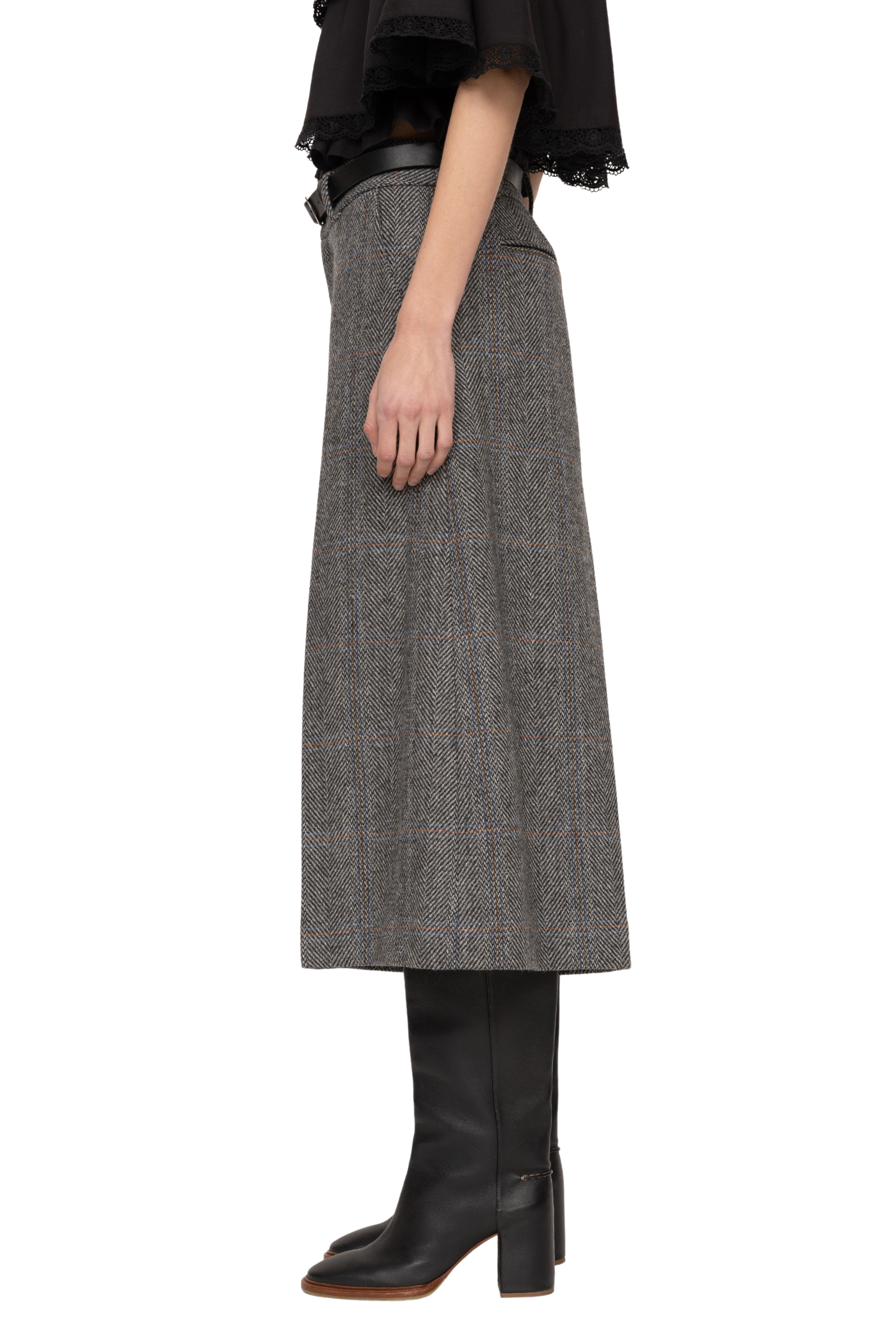 Eleni Culotte Pants with Leather Belt