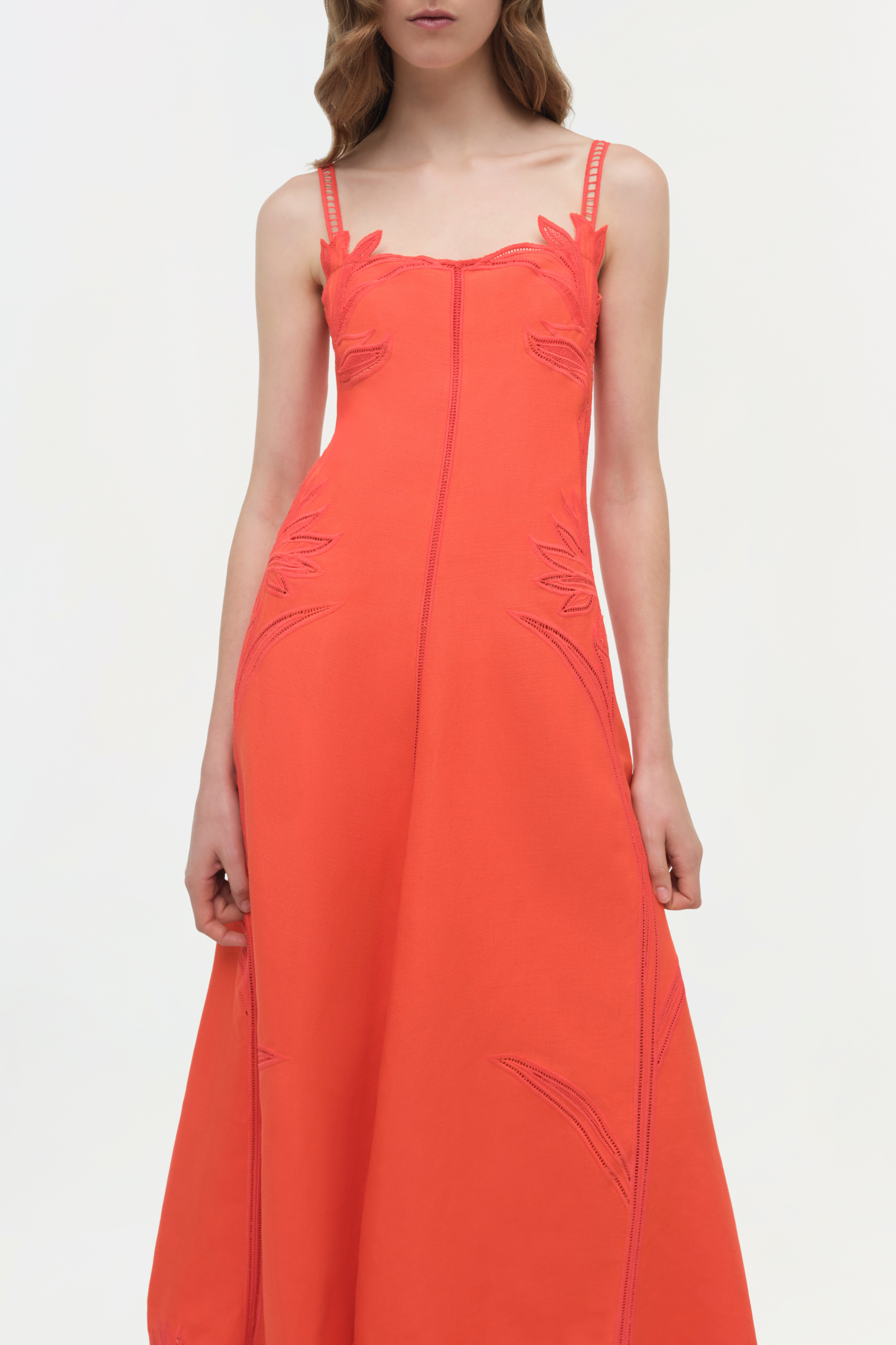 Ellery Embroidered Bustier Midi Dress