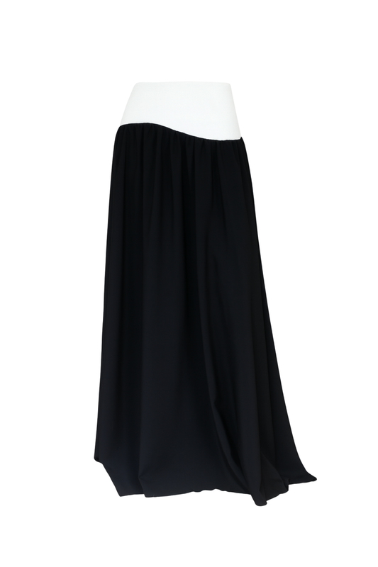 Crepe Long Wave Skirt