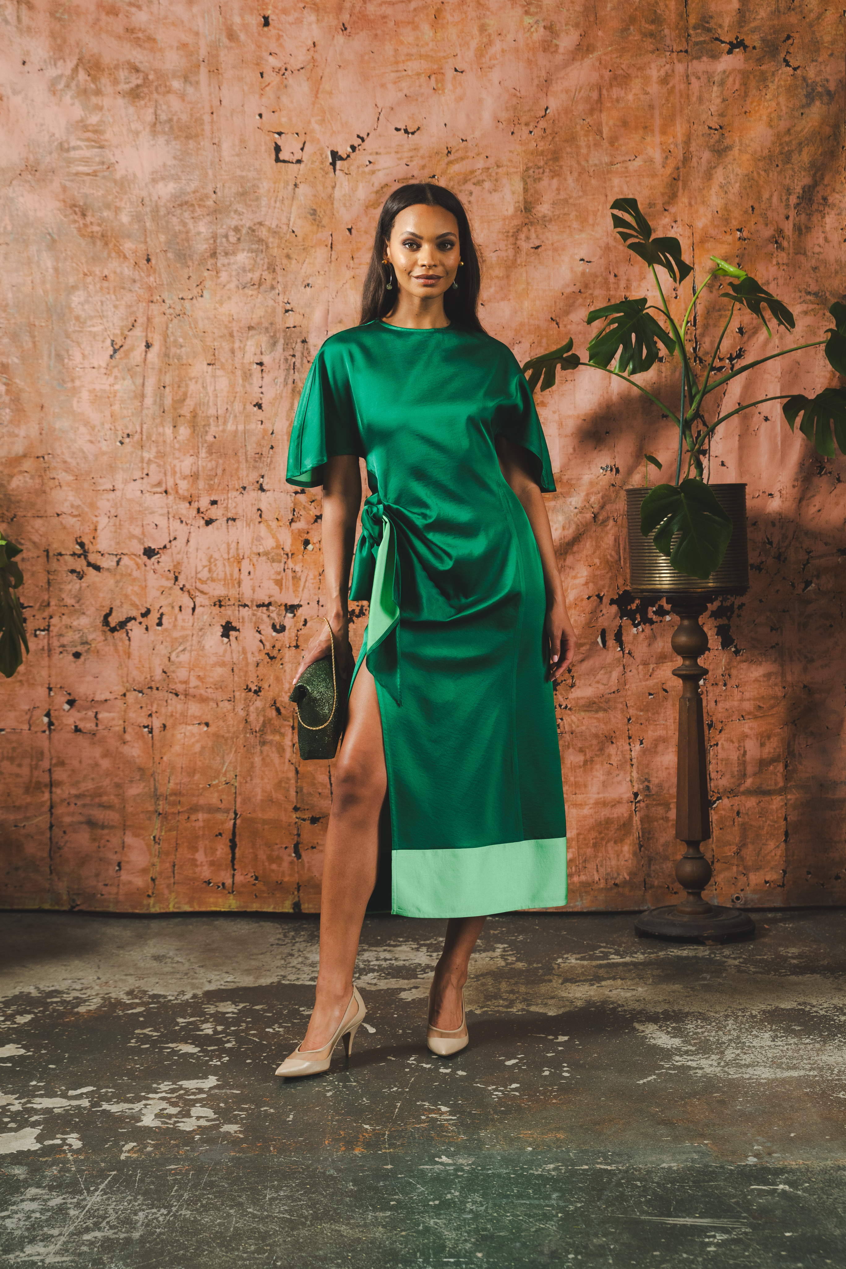 Sash & Slit Dress