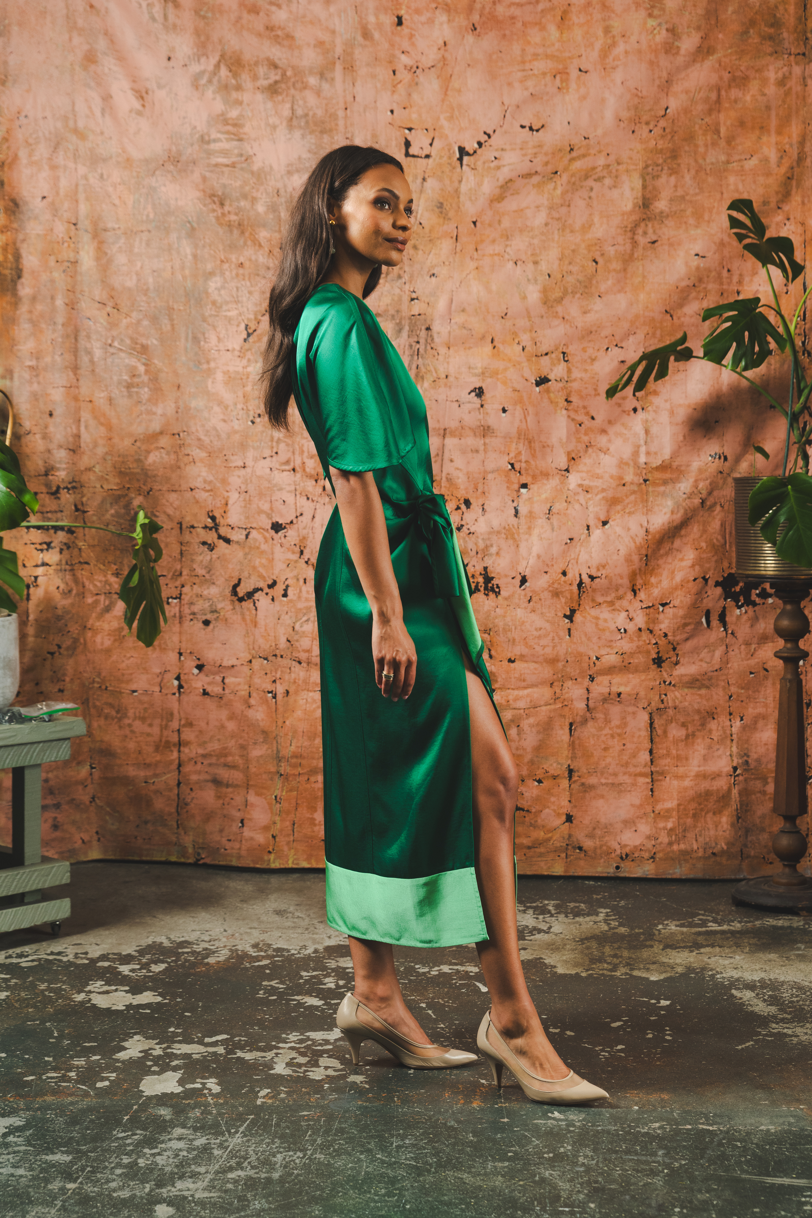 Sash & Slit Dress