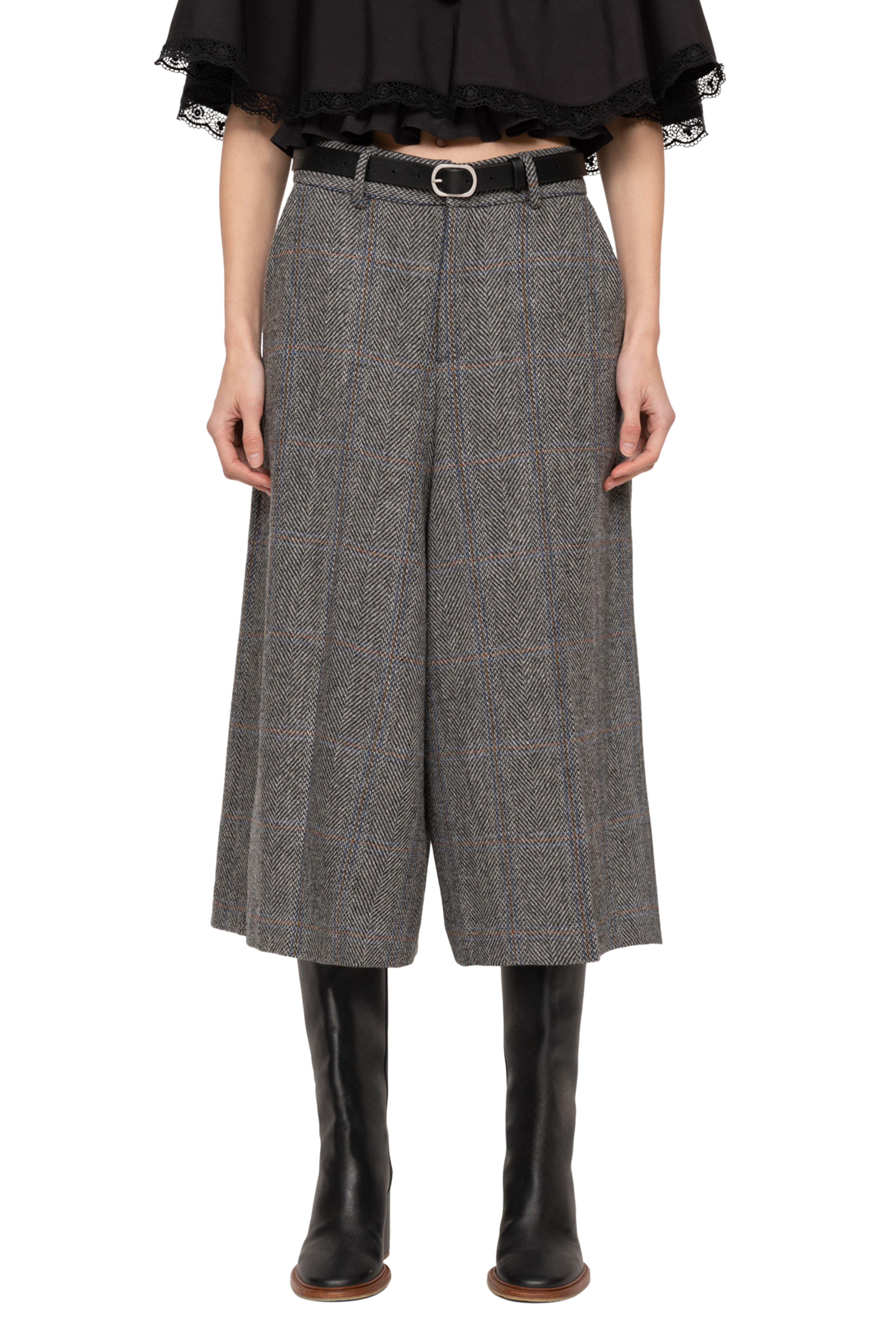 Eleni Culotte Pants with Leather Belt
