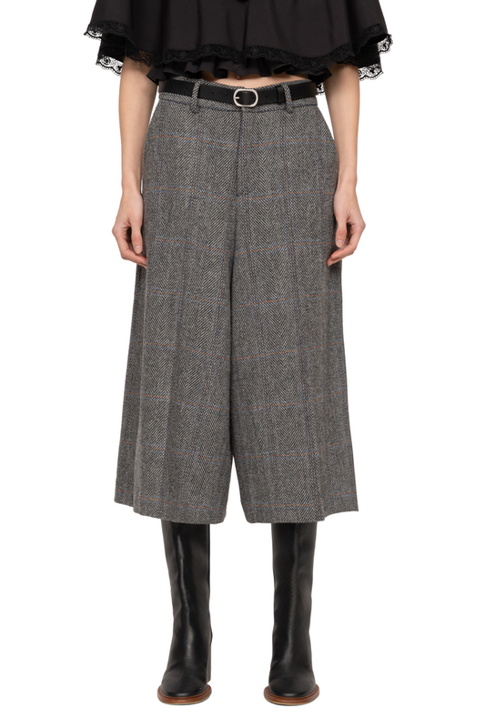 Eleni Culotte Pants with Leather Belt
