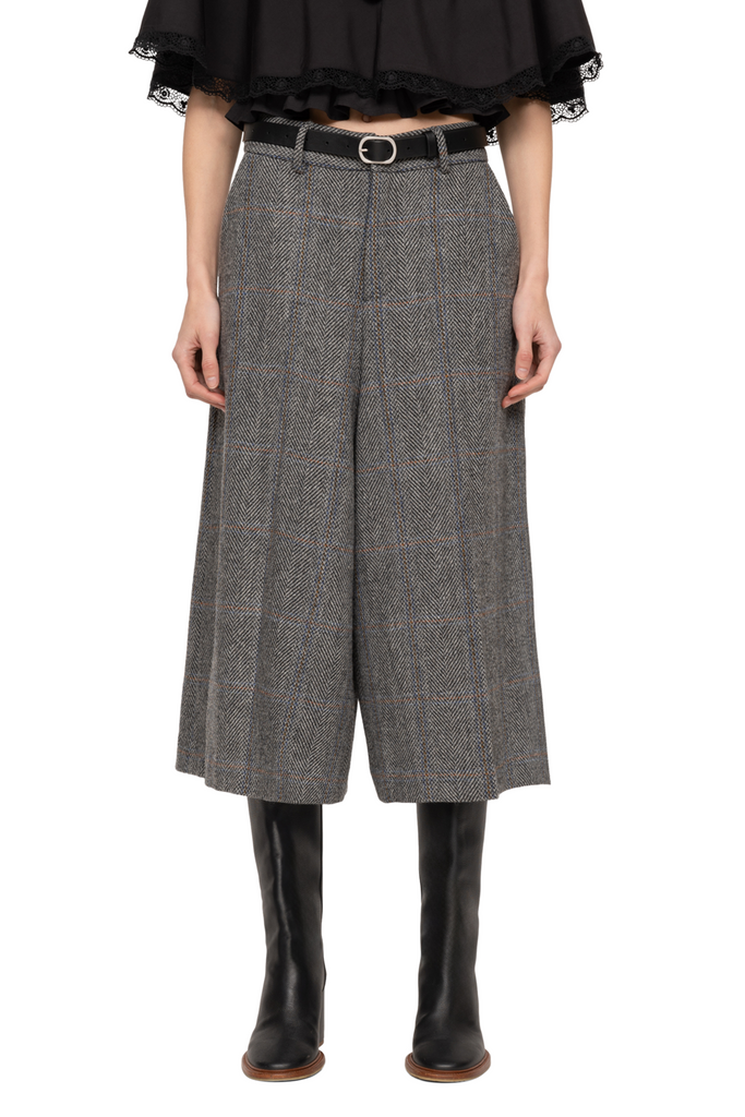 Eleni Culotte Pants with Leather Belt