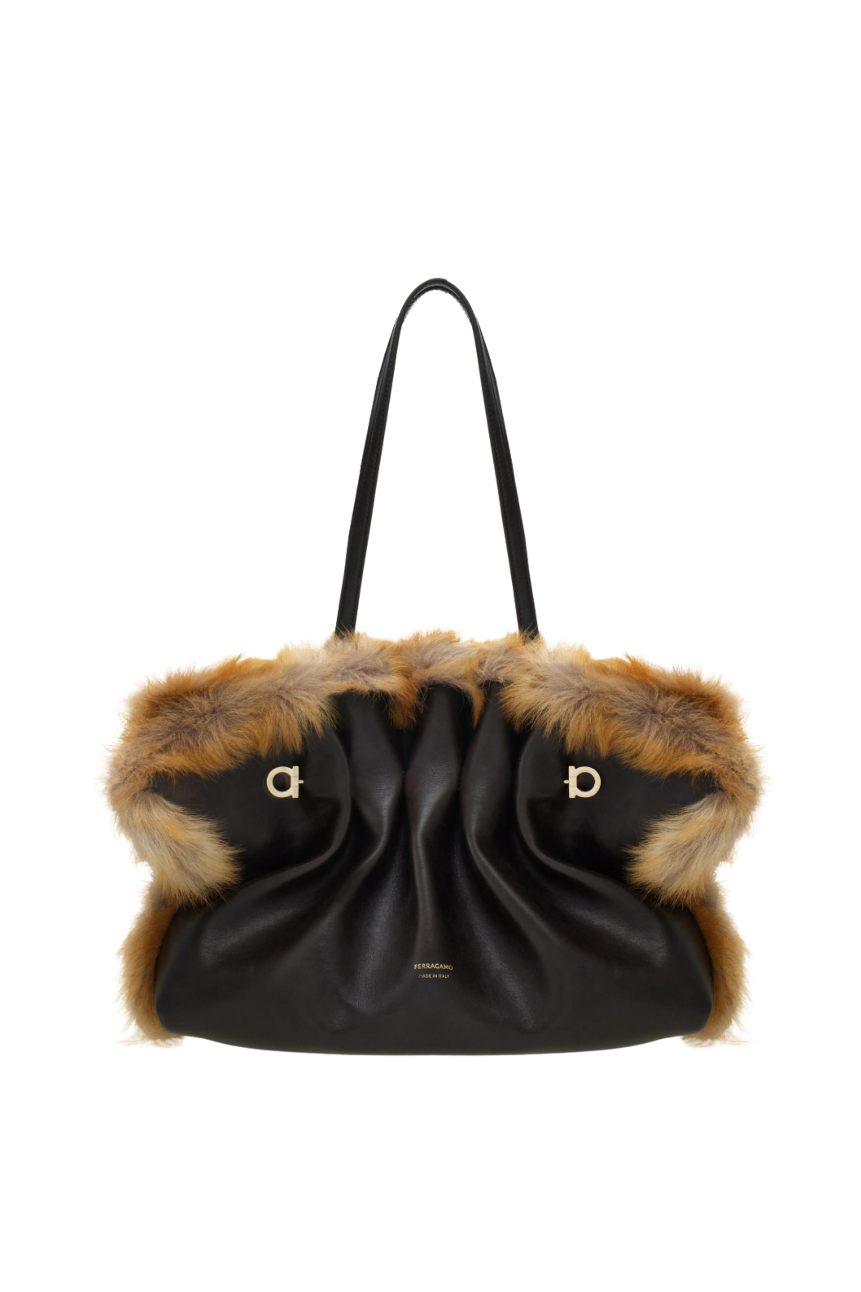 Soft Bag with Fur Piping