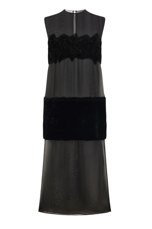 Sleeveless Organic Silk Chiffon Dress