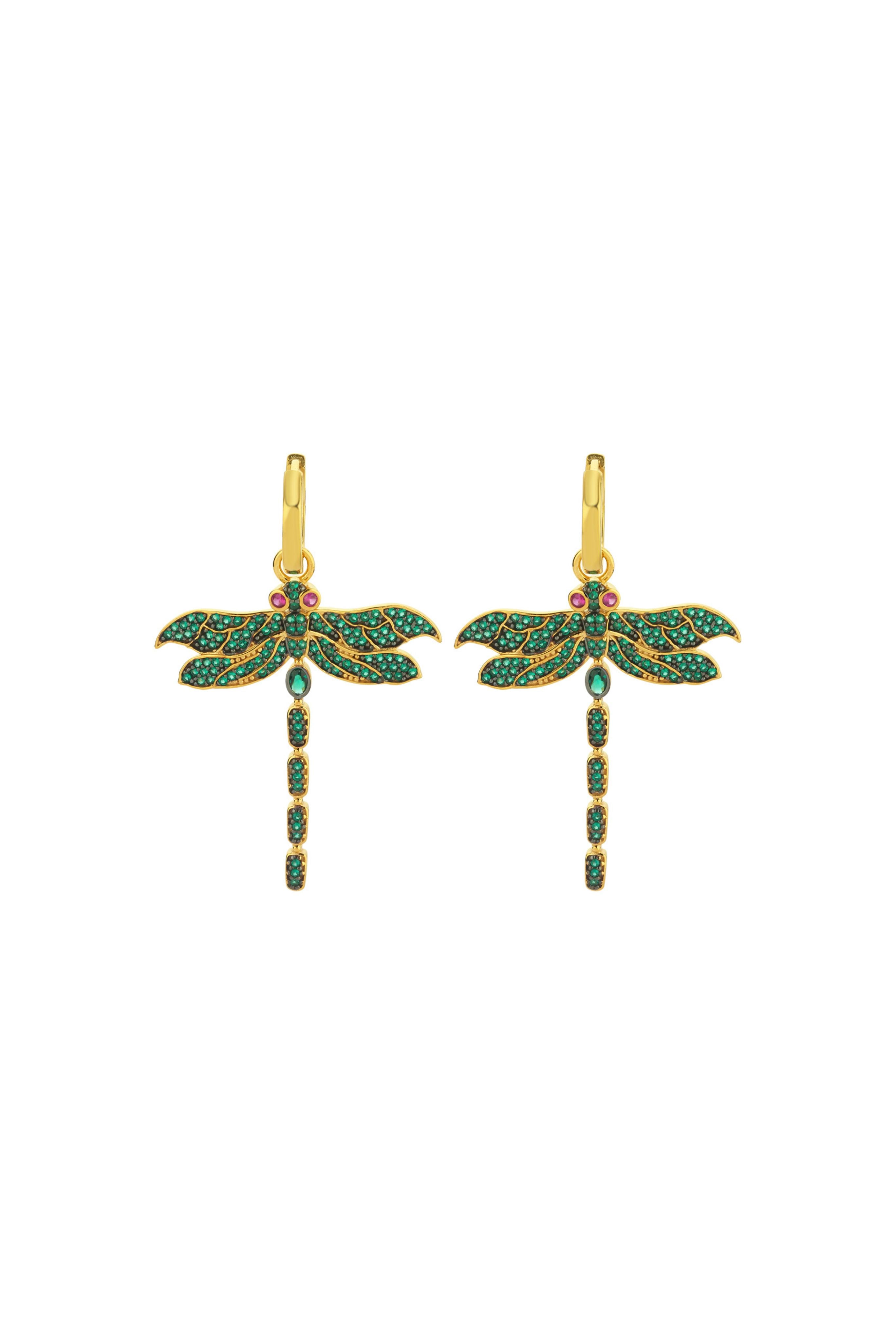 Mini Dragonfly Hoop Earrings