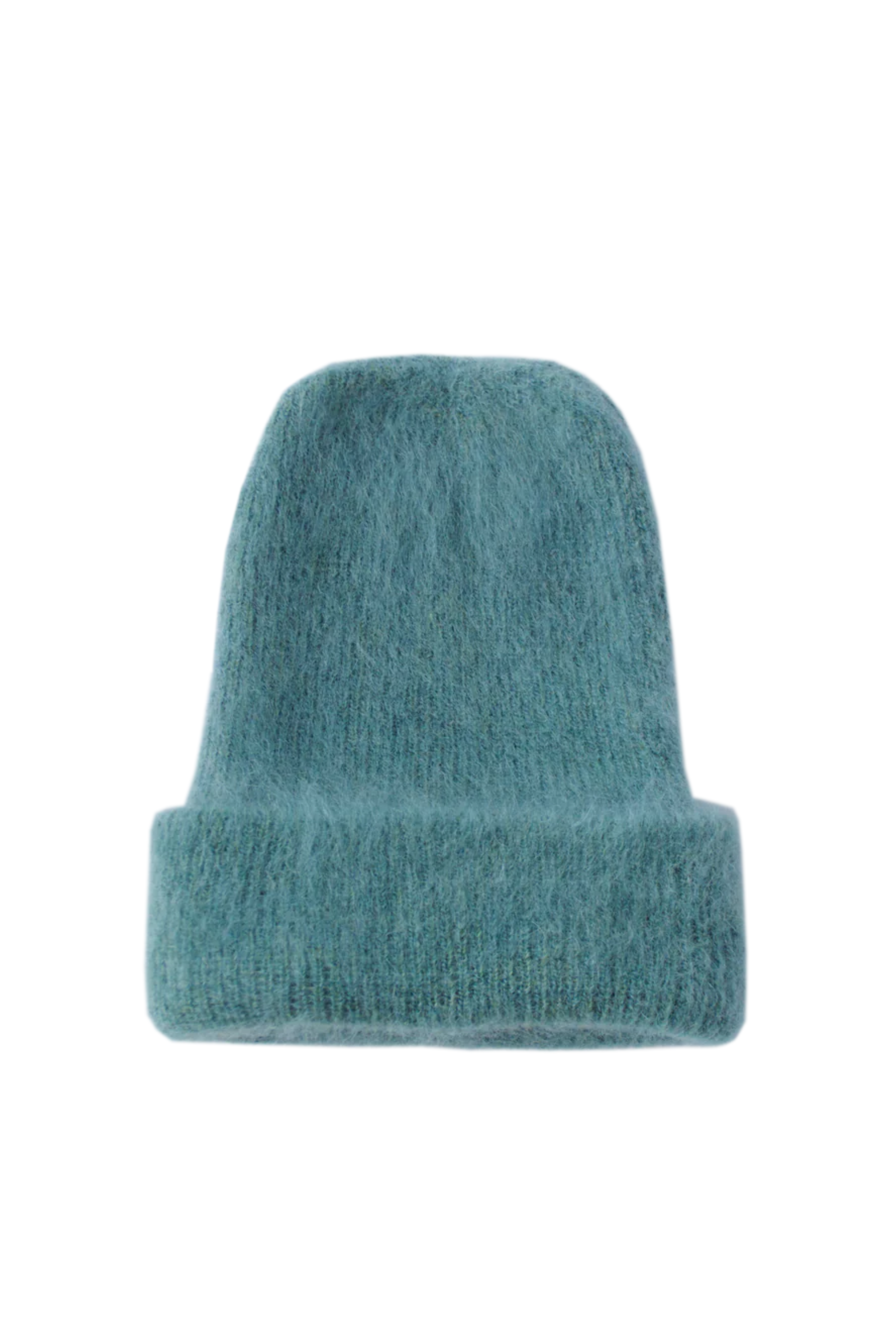 AISLING CAMPS Brushed Mohair Teal Beanie